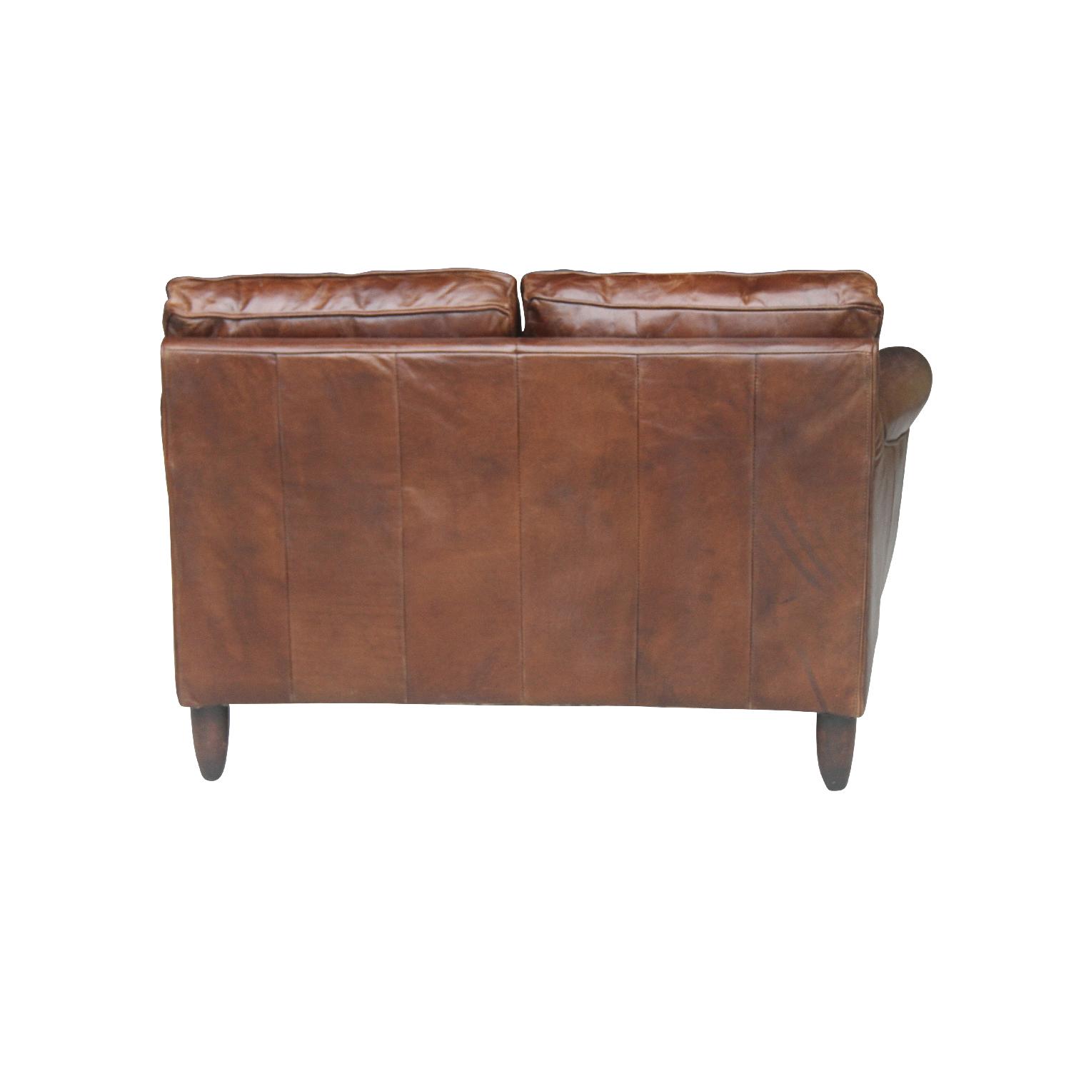York Top-Grain Leather Love Seat - image-3