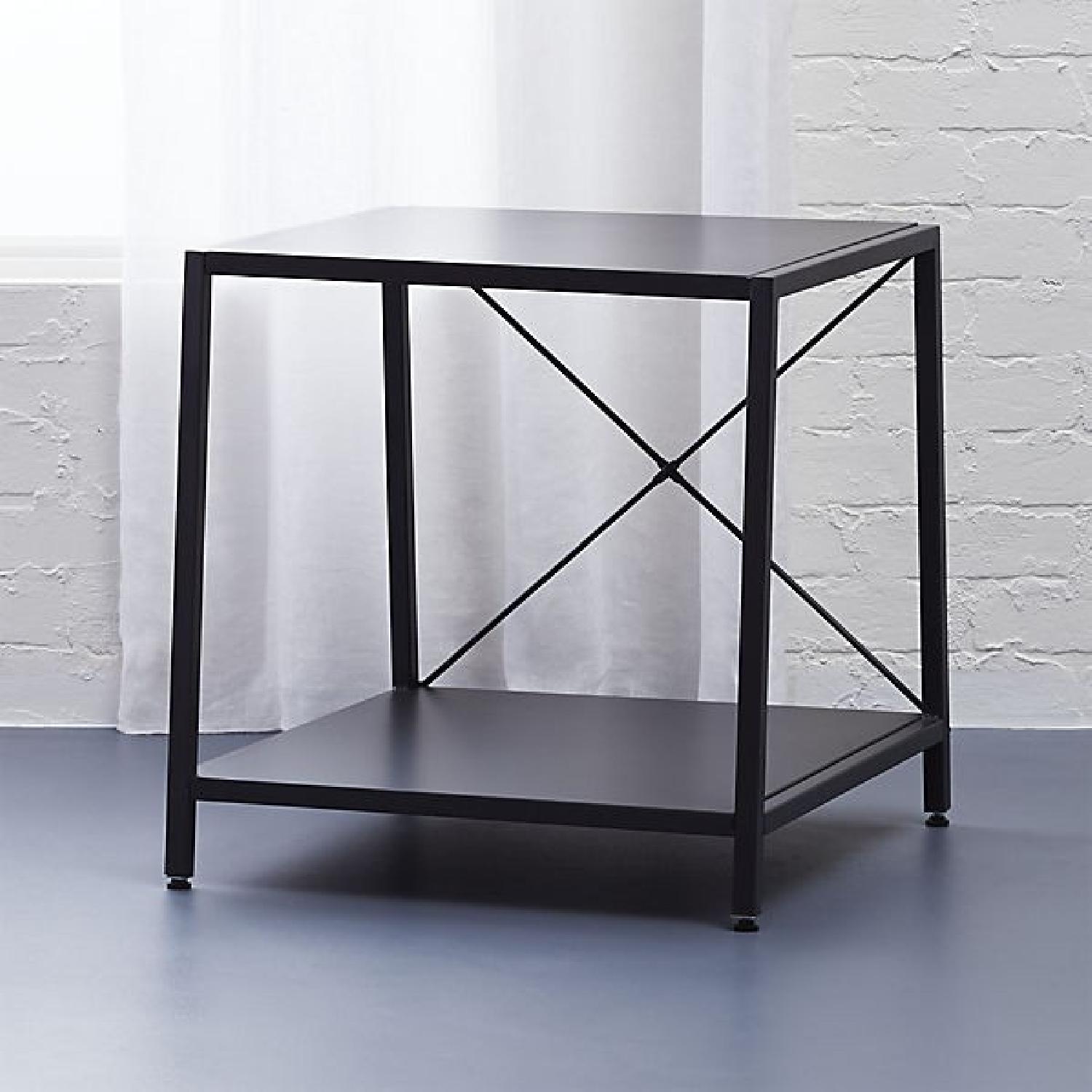 CB2 Harvey Gunmetal Side Table/Night Stand - image-2