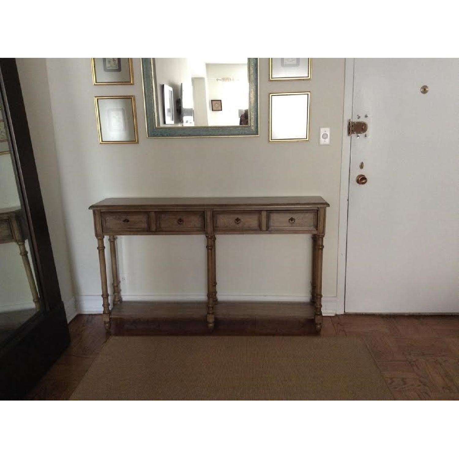 Hand Painted Wheat Accent Console Table - image-1