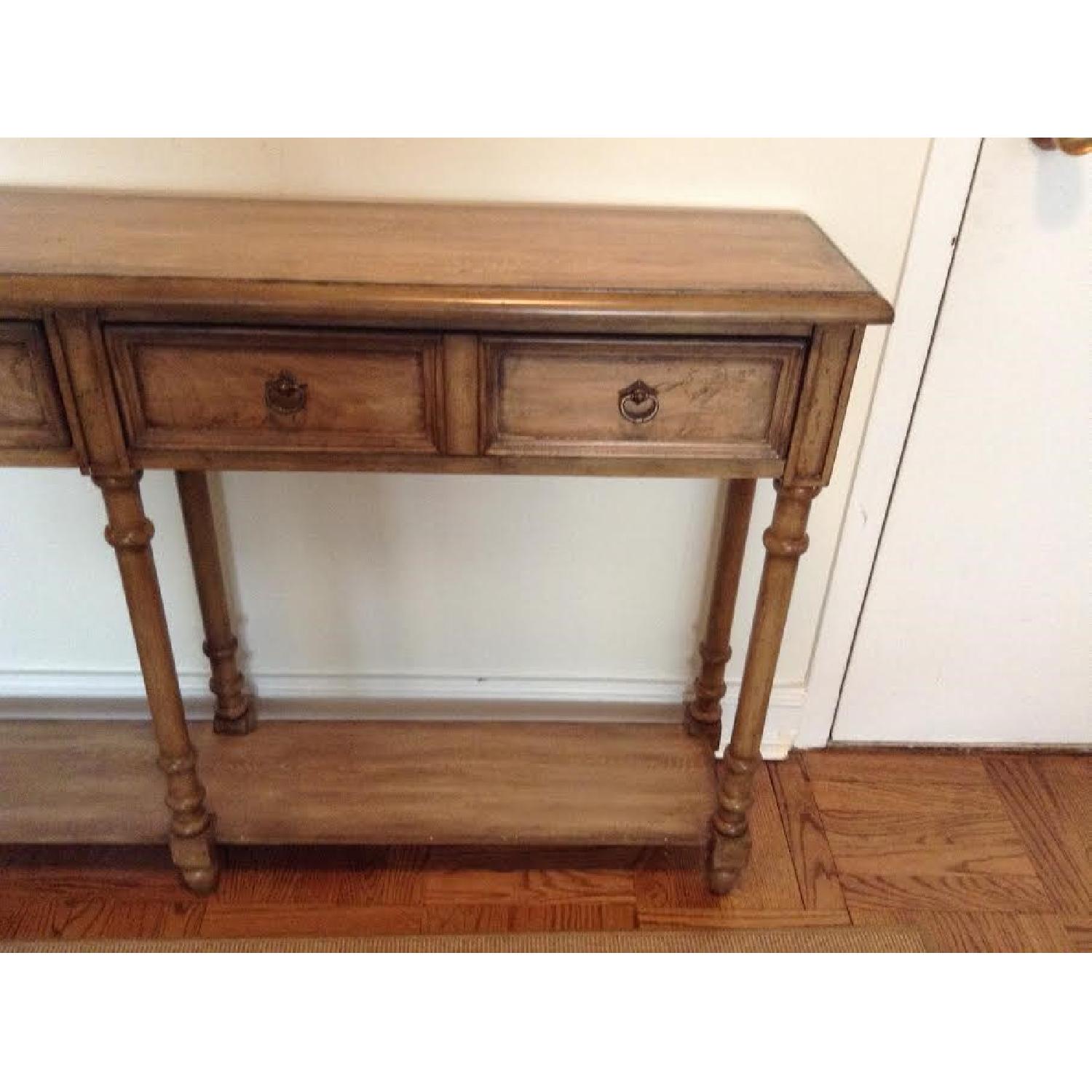 Hand Painted Wheat Accent Console Table - image-3