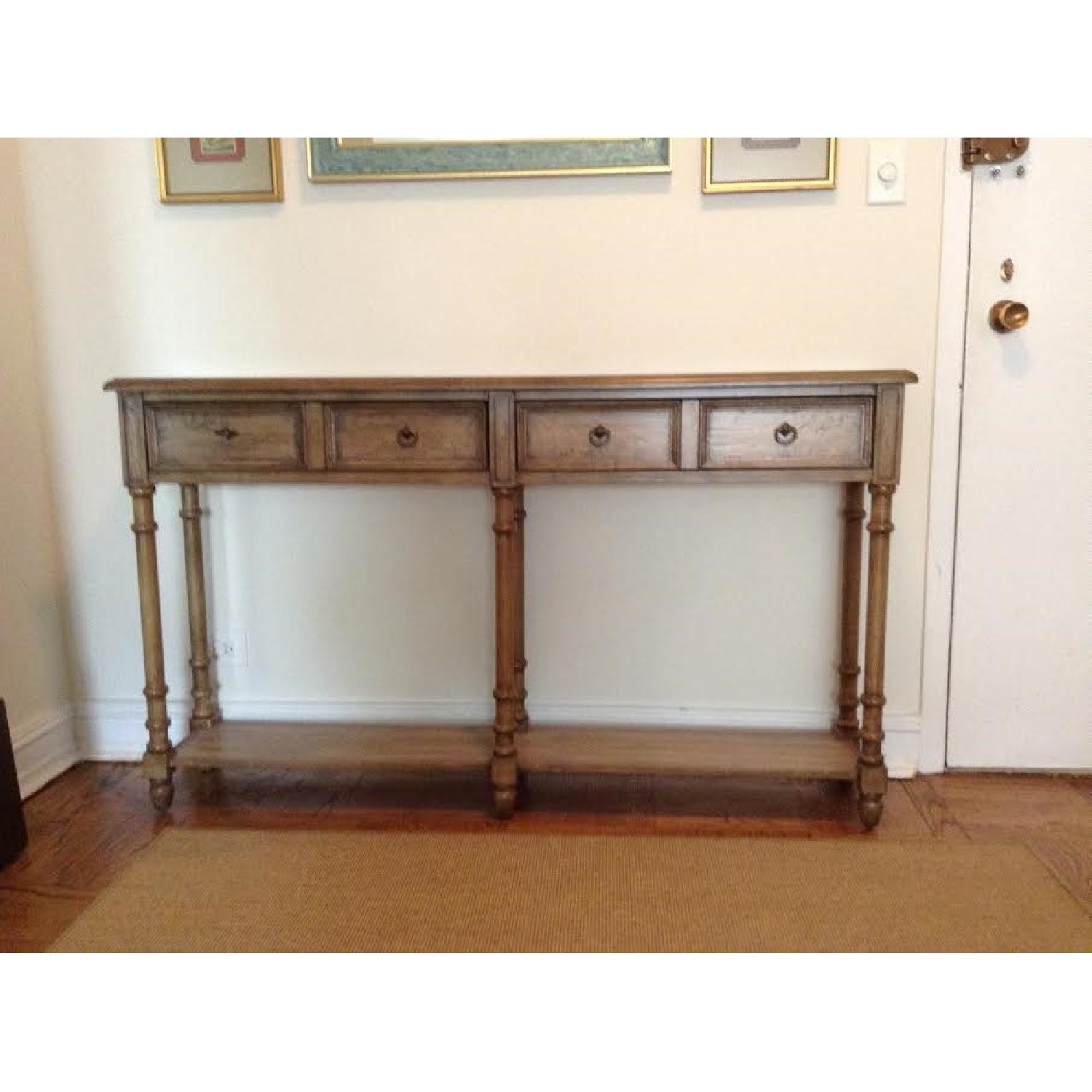 Hand Painted Wheat Accent Console Table - image-4