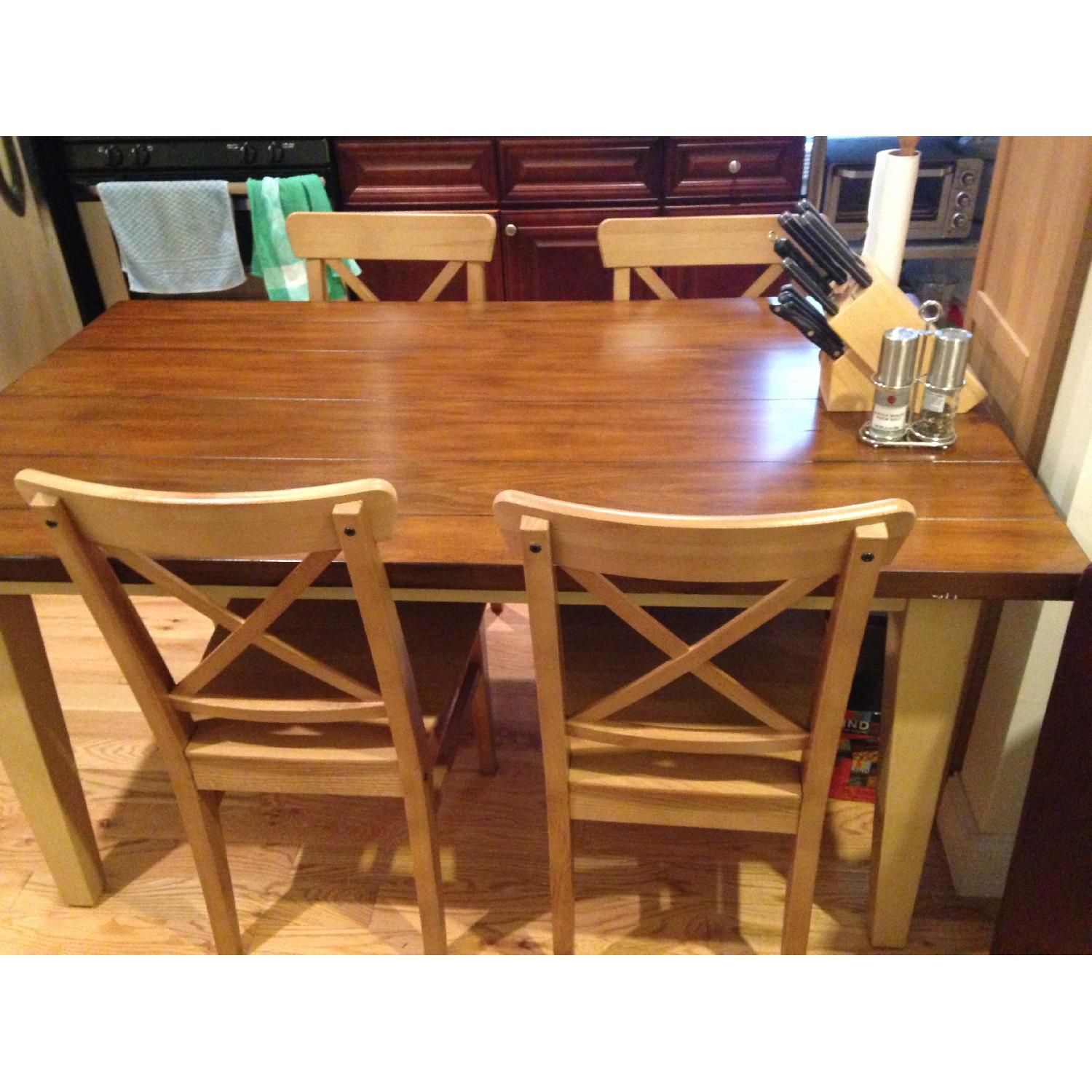 Ikea Cross Back Dining Chairs Set of 4) AptDeco