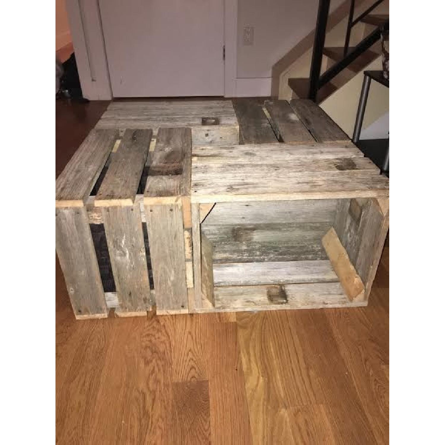 Handmade Wooden Crate Coffee Table - image-1