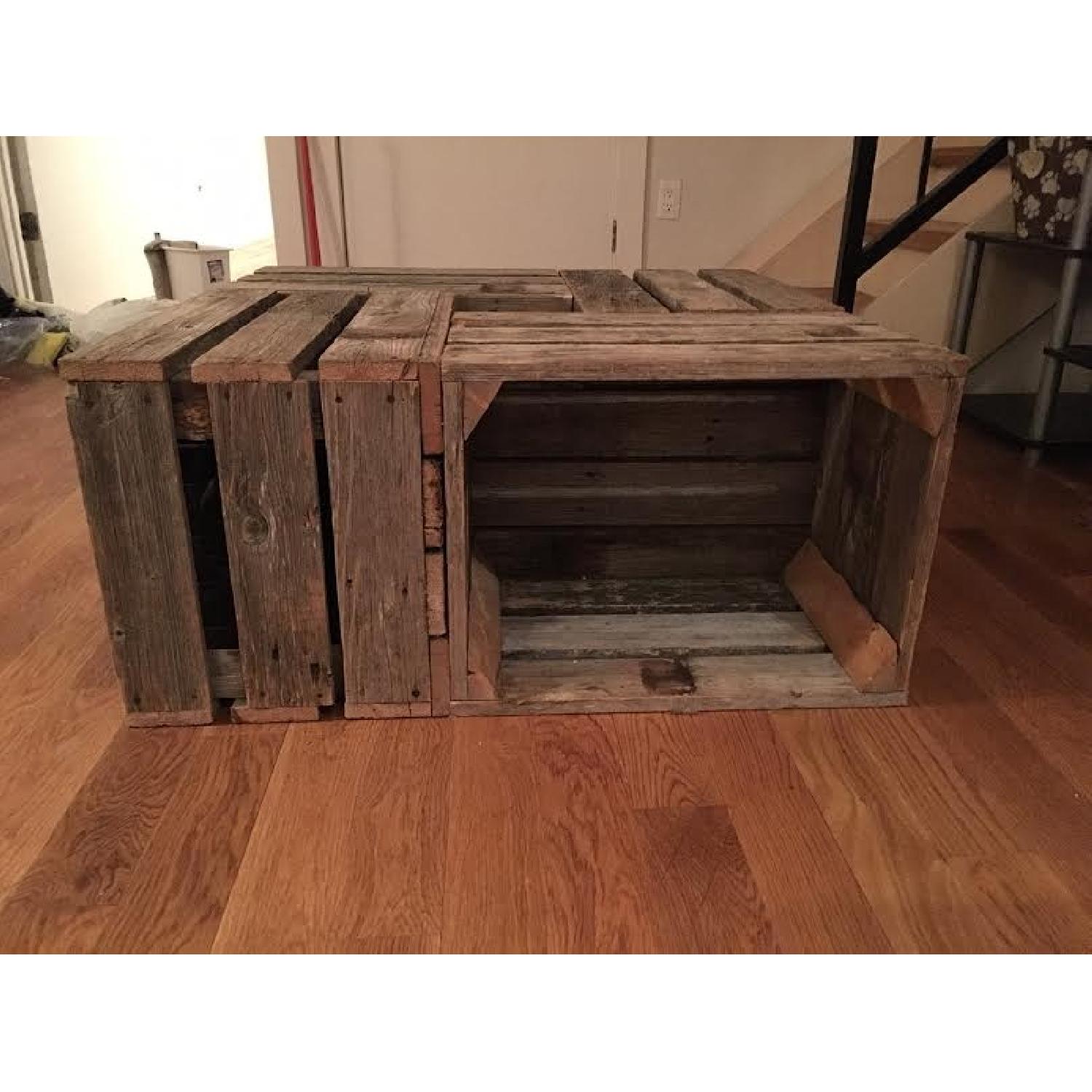 Handmade Wooden Crate Coffee Table - image-5