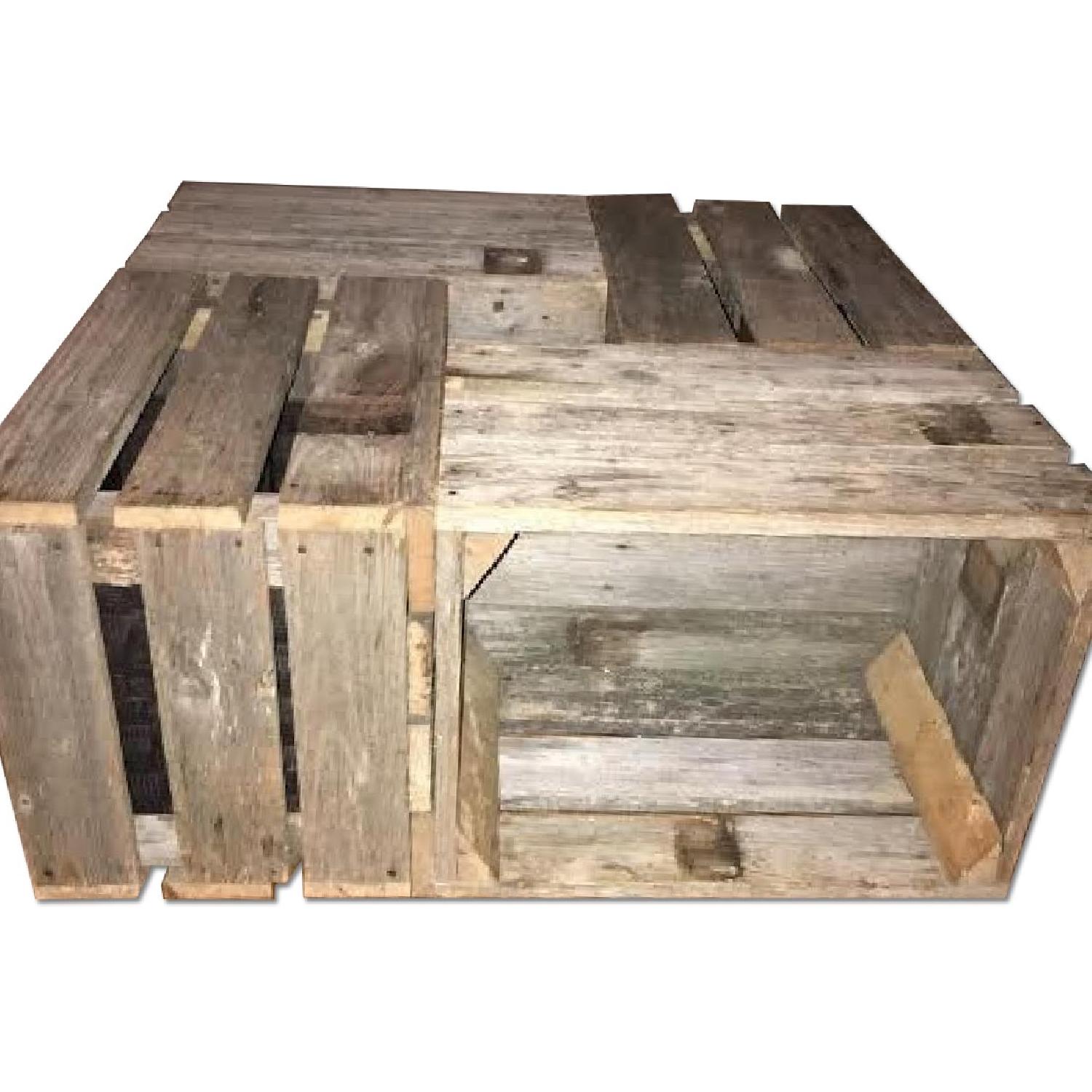 Handmade Wooden Crate Coffee Table - image-0