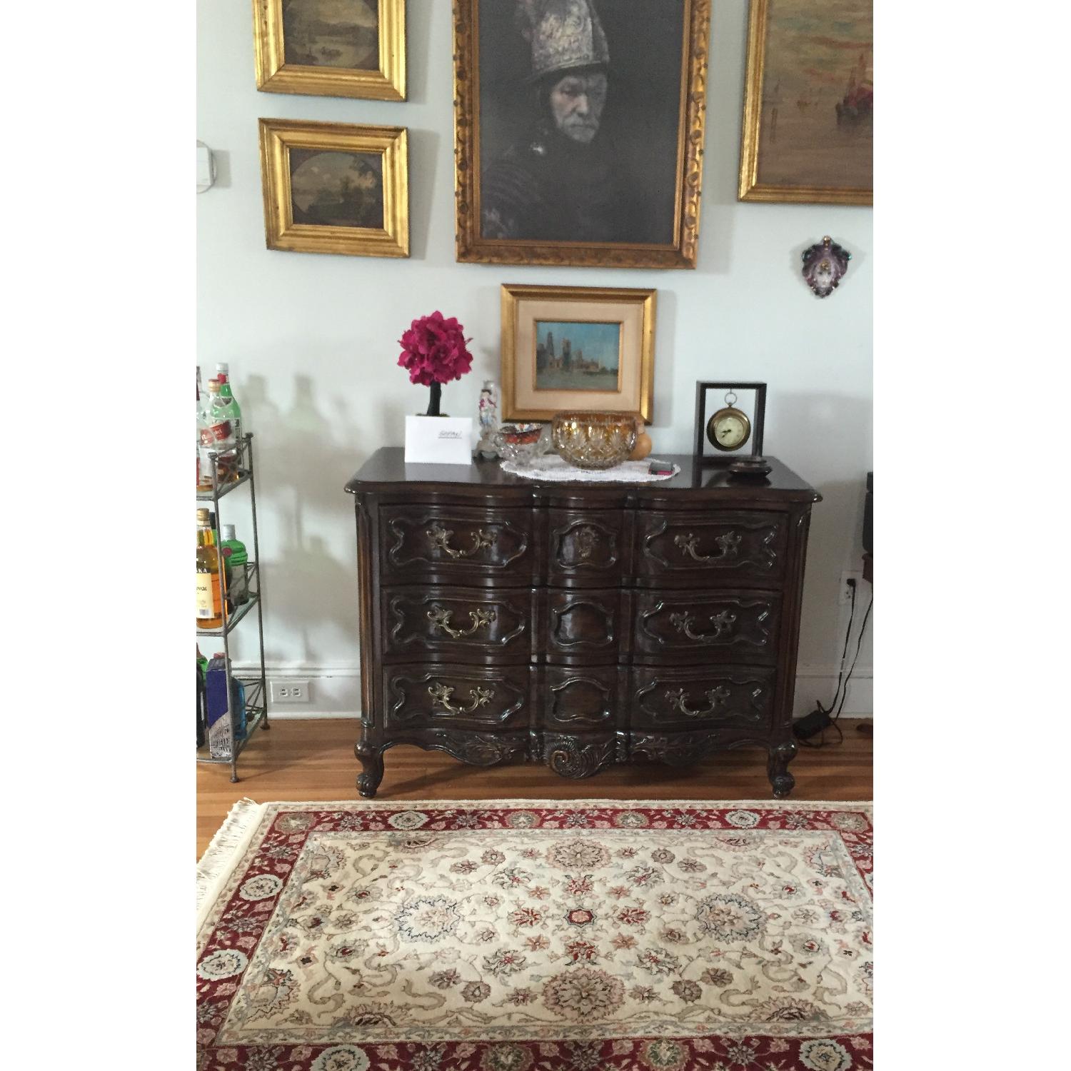Hand-Made Wool Rug w/ Silk Highlights - image-3