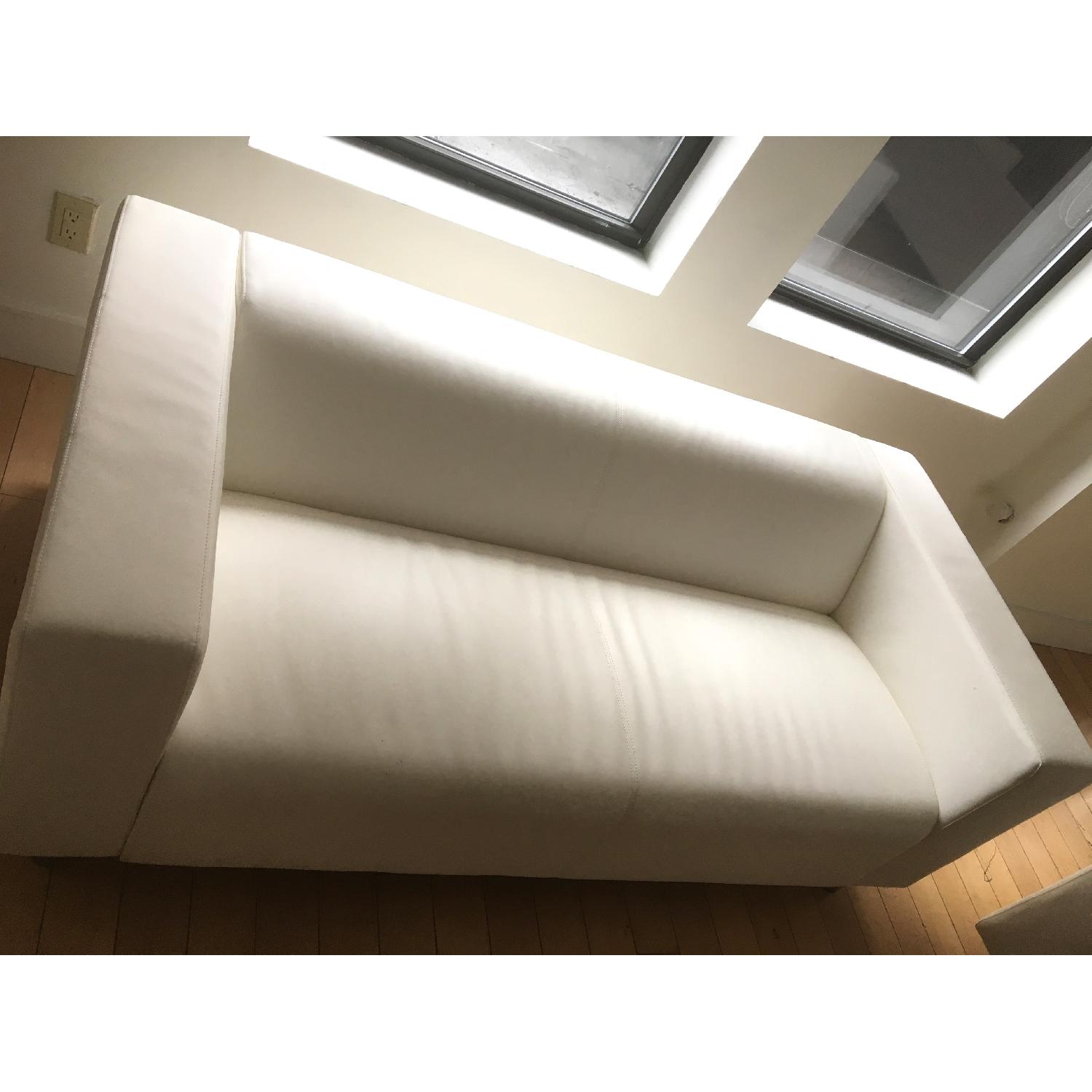 Ikea Klippan White Leather Loveseat - image-4