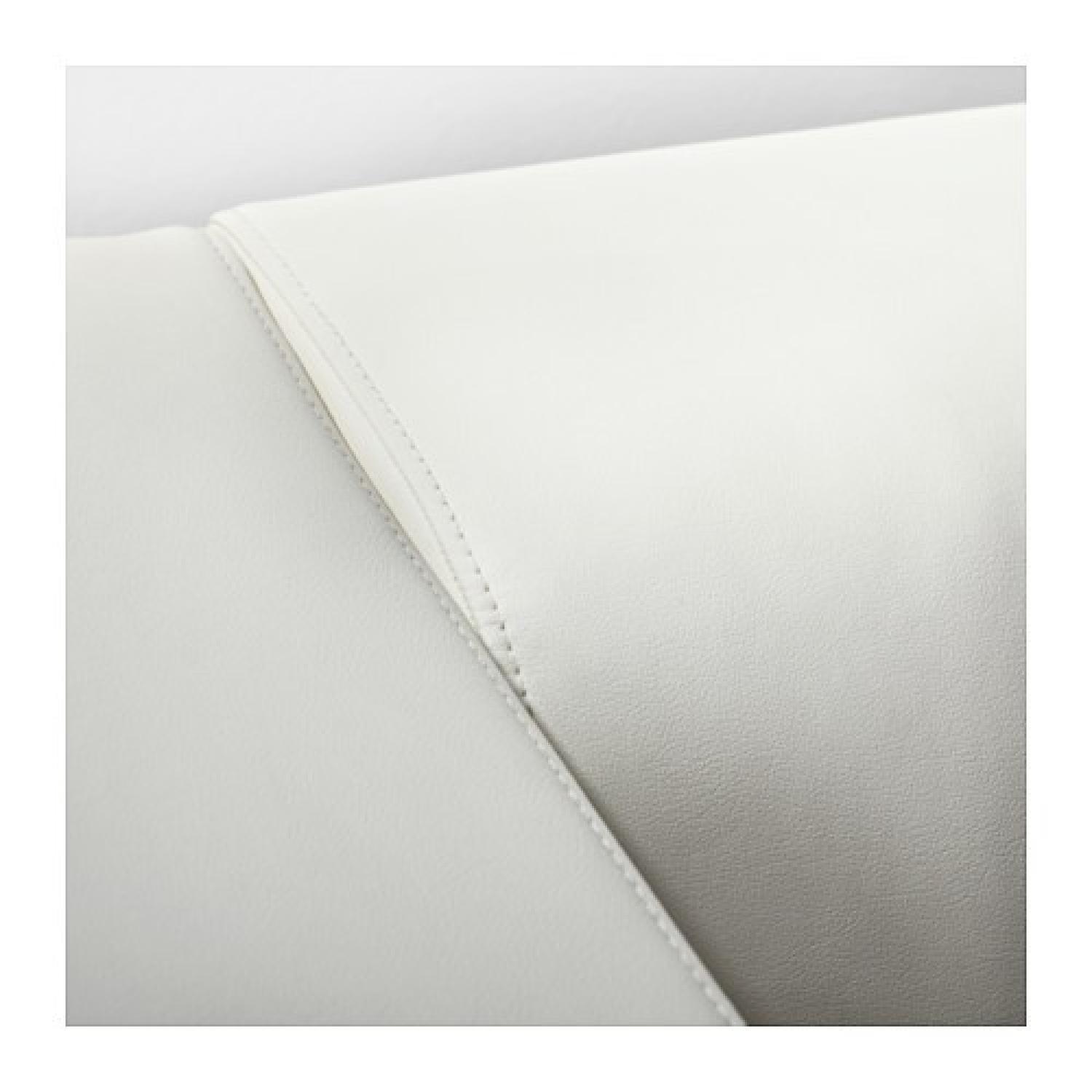 Ikea Klippan White Leather Loveseat - image-6