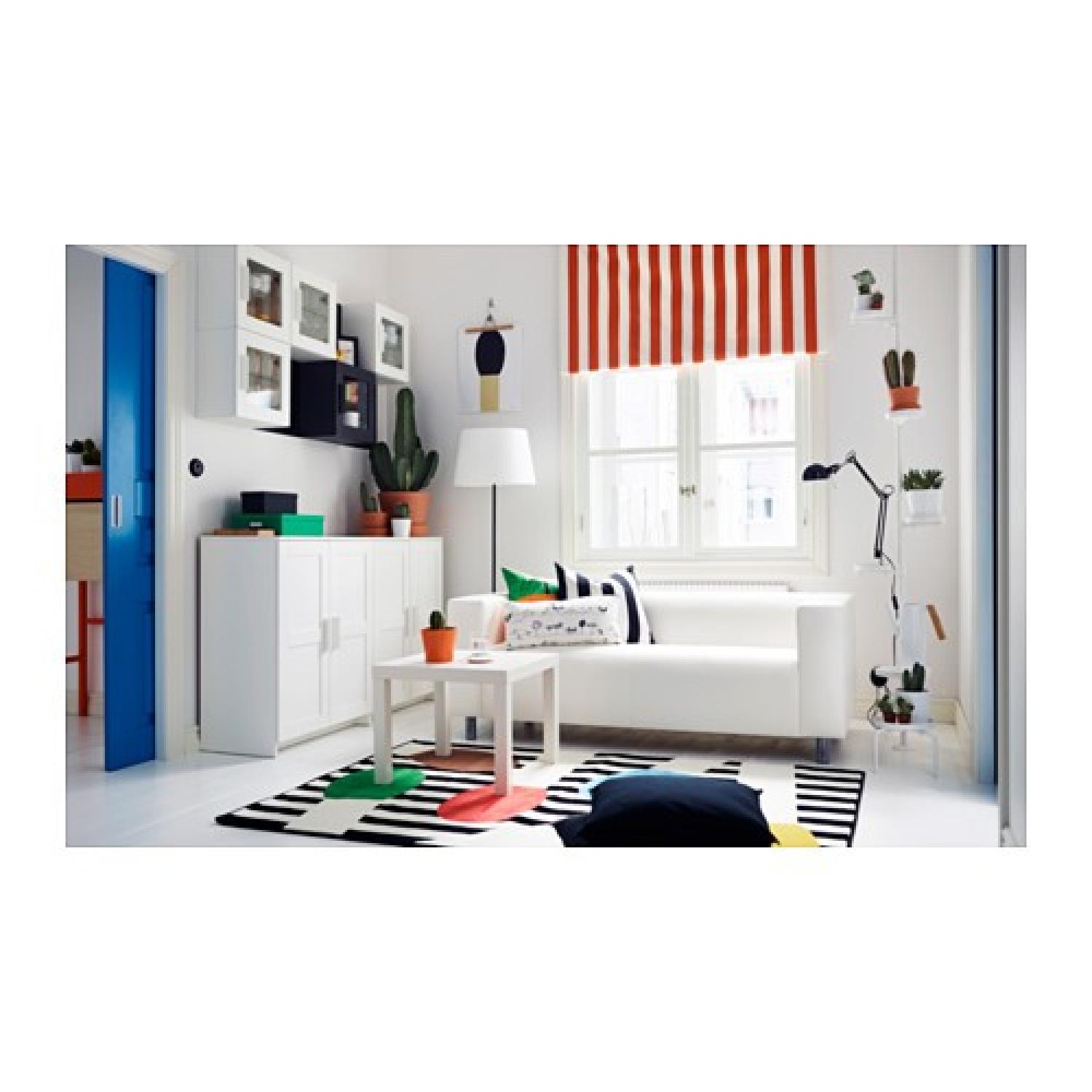 Ikea Klippan White Leather Loveseat - image-7
