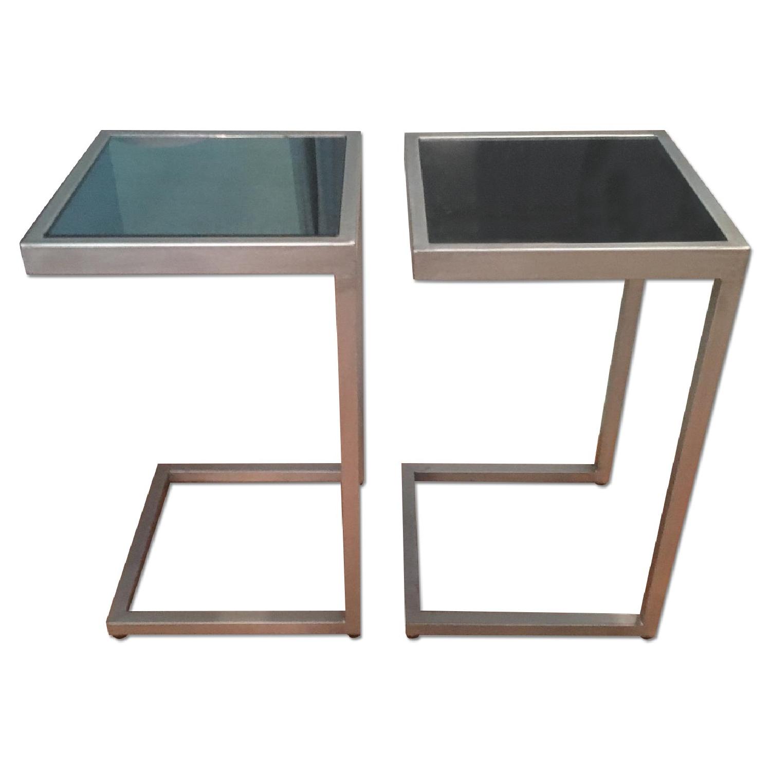Pier 1 Mirrored Side Tables Pair AptDeco
