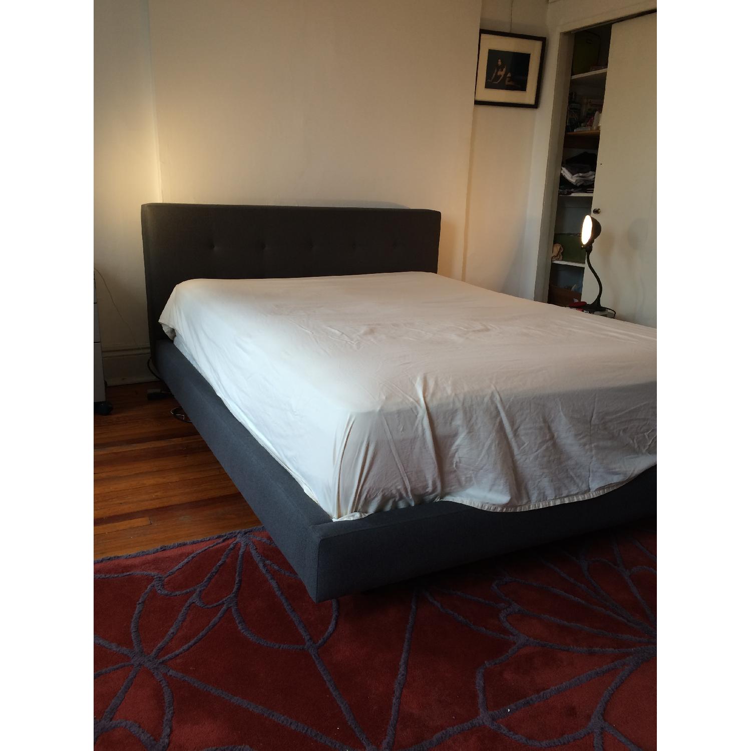 Crate & Barrel Tate Upholstered Queen Bed - image-2