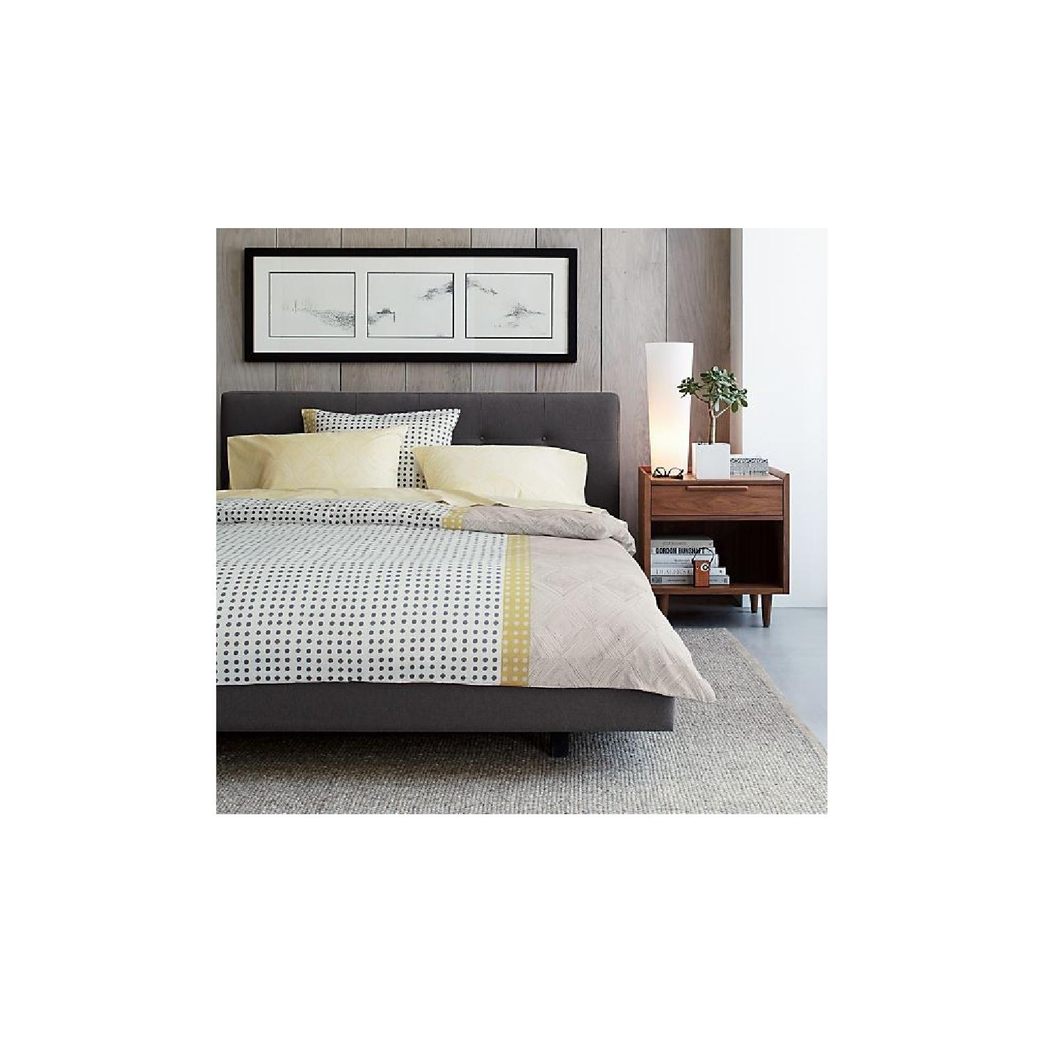 Crate & Barrel Tate Upholstered Queen Bed - image-3