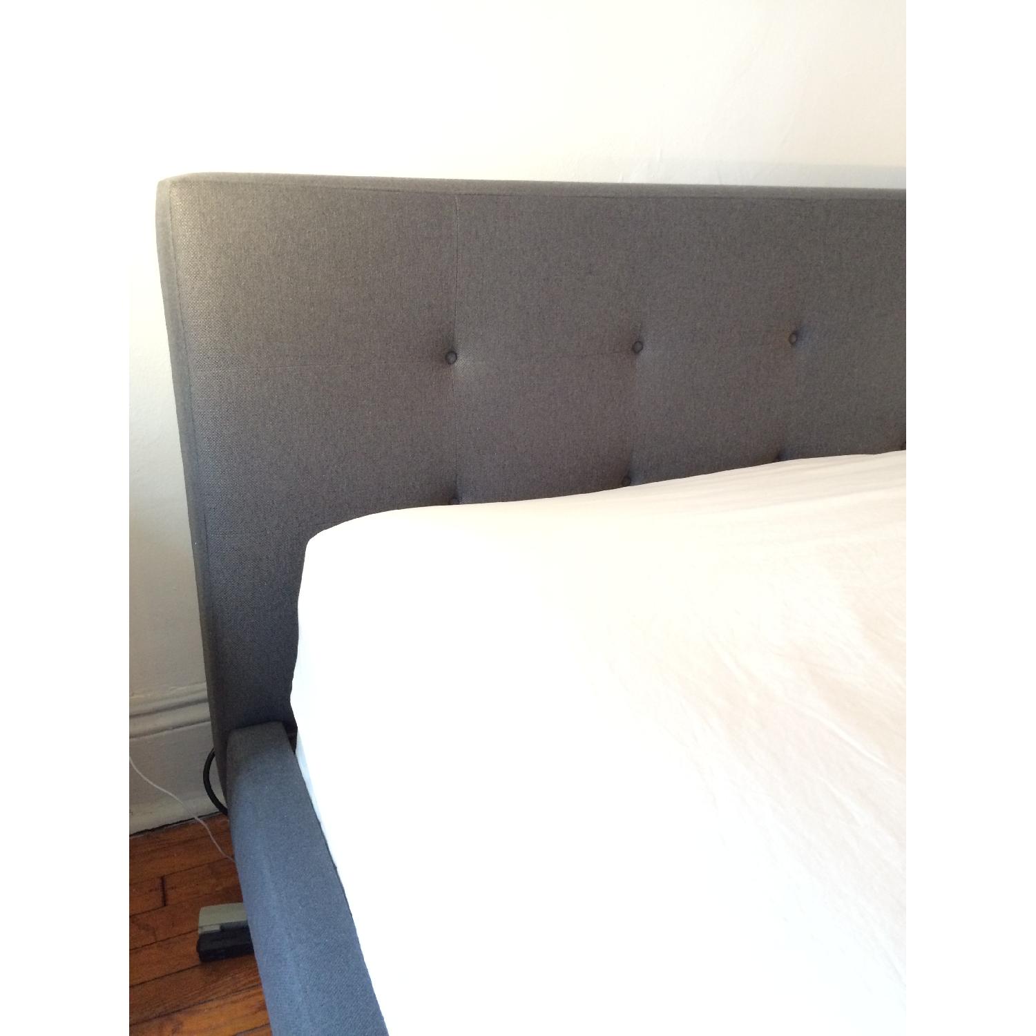 Crate & Barrel Tate Upholstered Queen Bed - image-4
