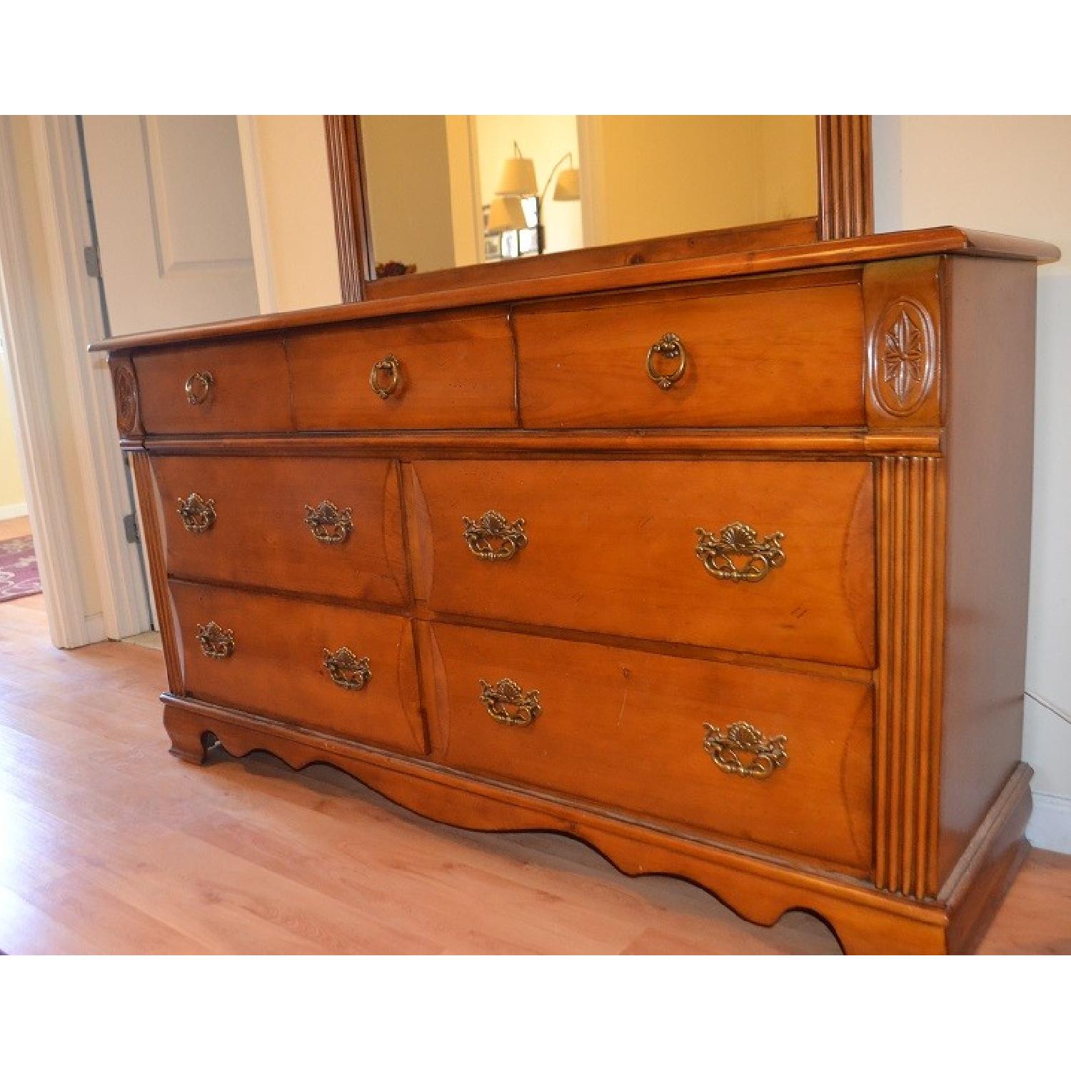 Greystone Antique Style 7-Drawer Dresser w/ Mirror - image-2