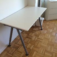 Ikea White/Silver Desk - AptDeco