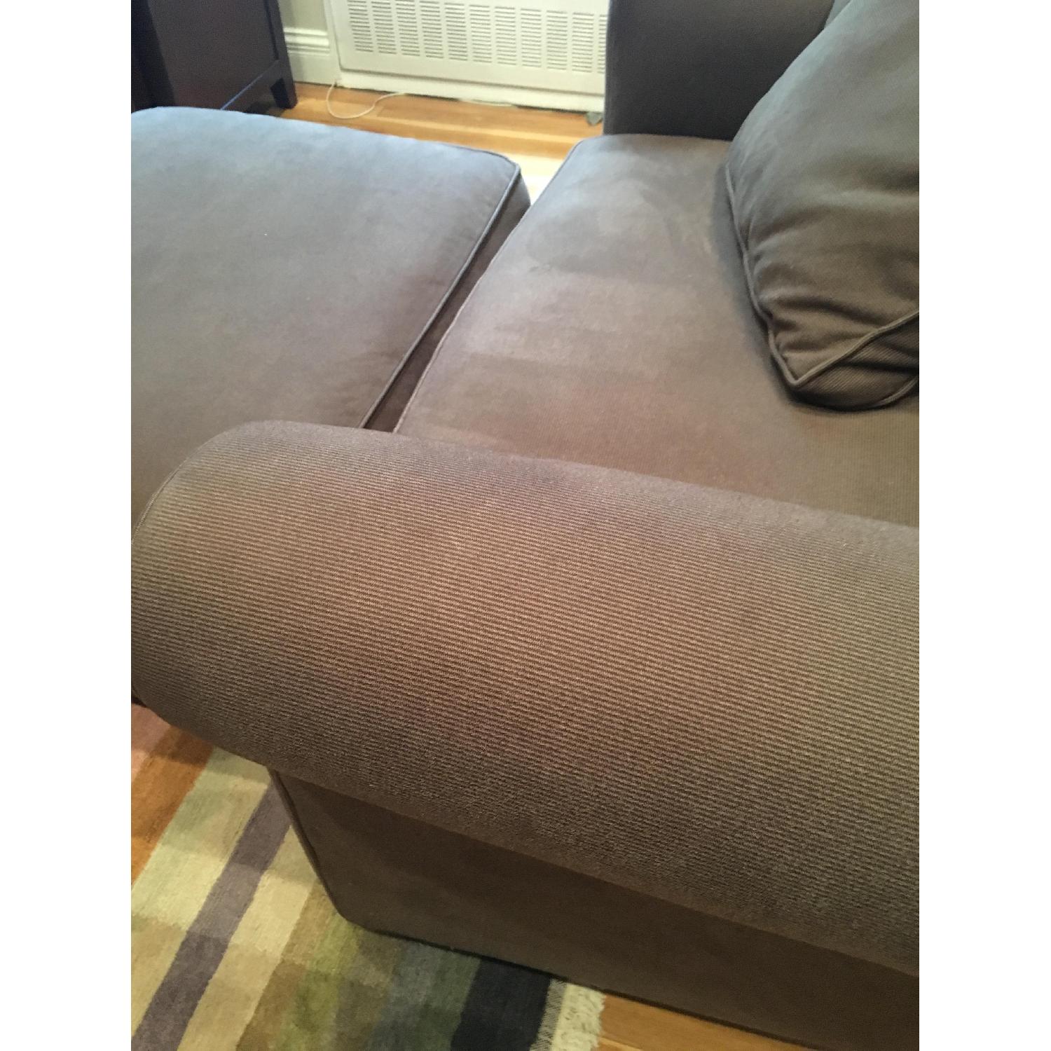 Crate & Barrel Oversized Chair/Loveseat with Ottoman - image-5