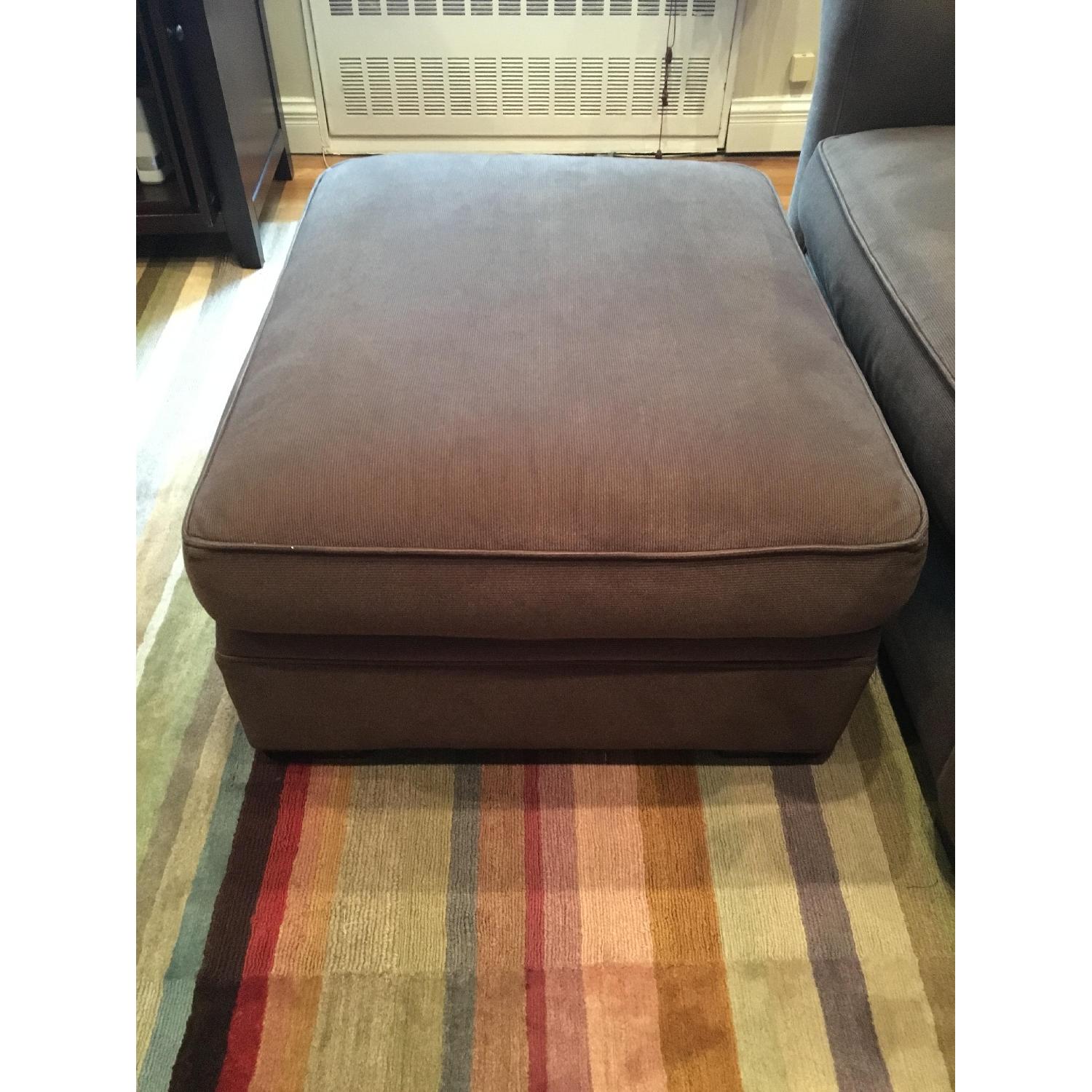 Crate & Barrel Oversized Chair/Loveseat with Ottoman - image-6