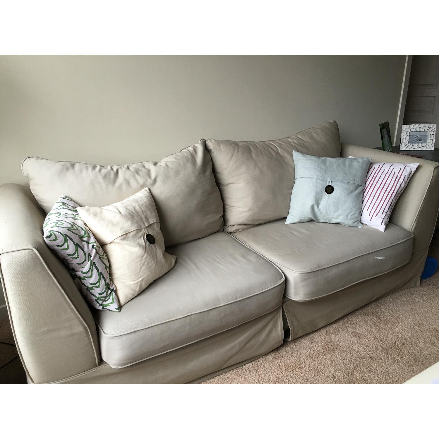 Beige Fabric Couch - image-1
