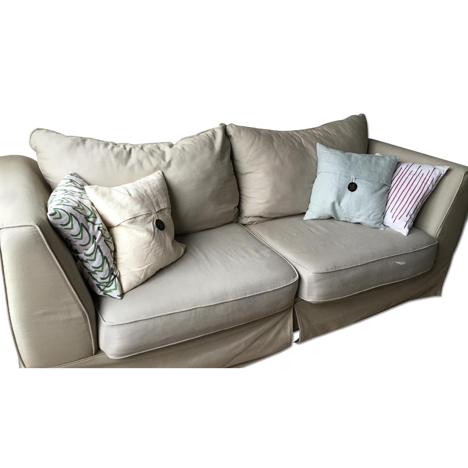Beige Fabric Couch - image-0