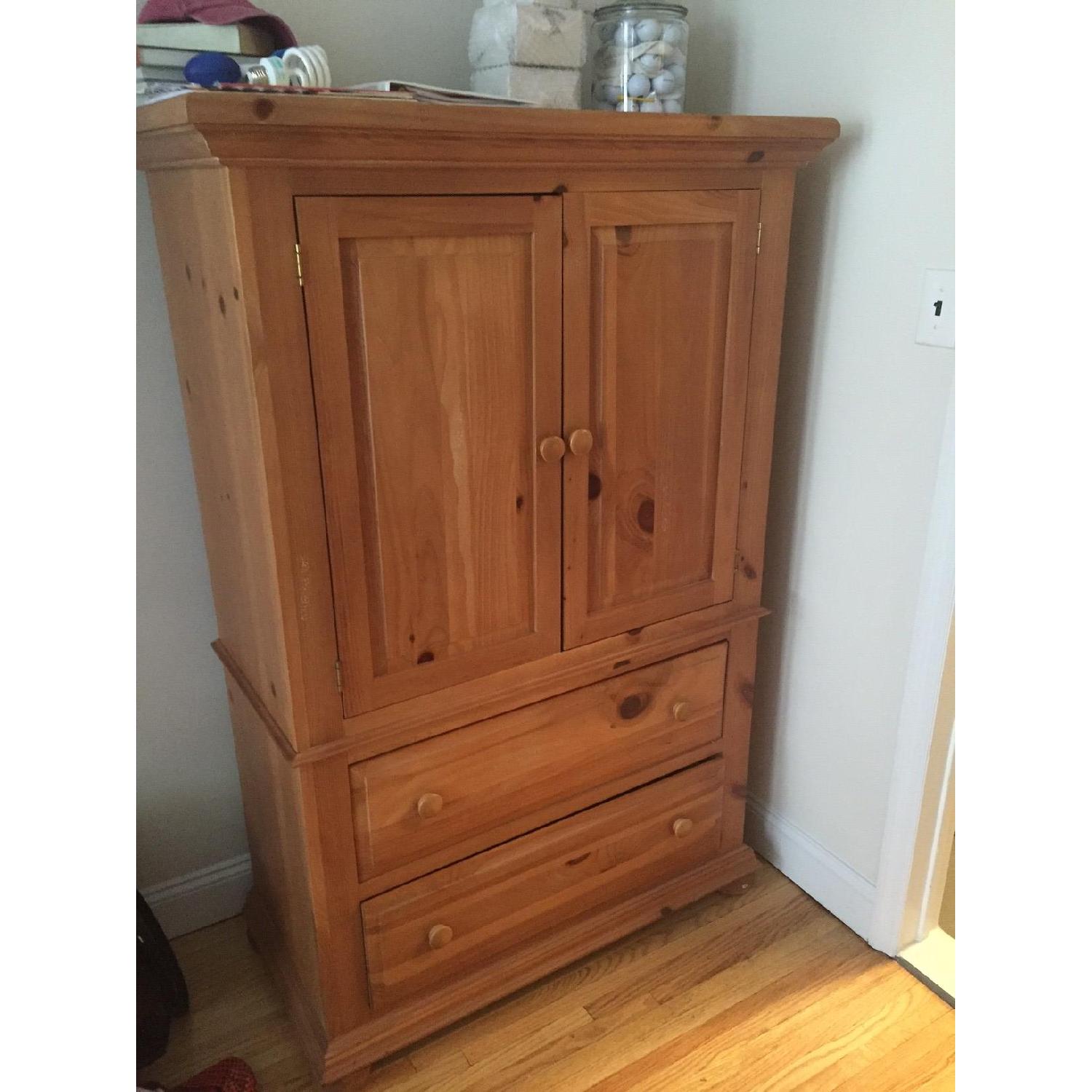 Havertys Wooden Amroire - image-1