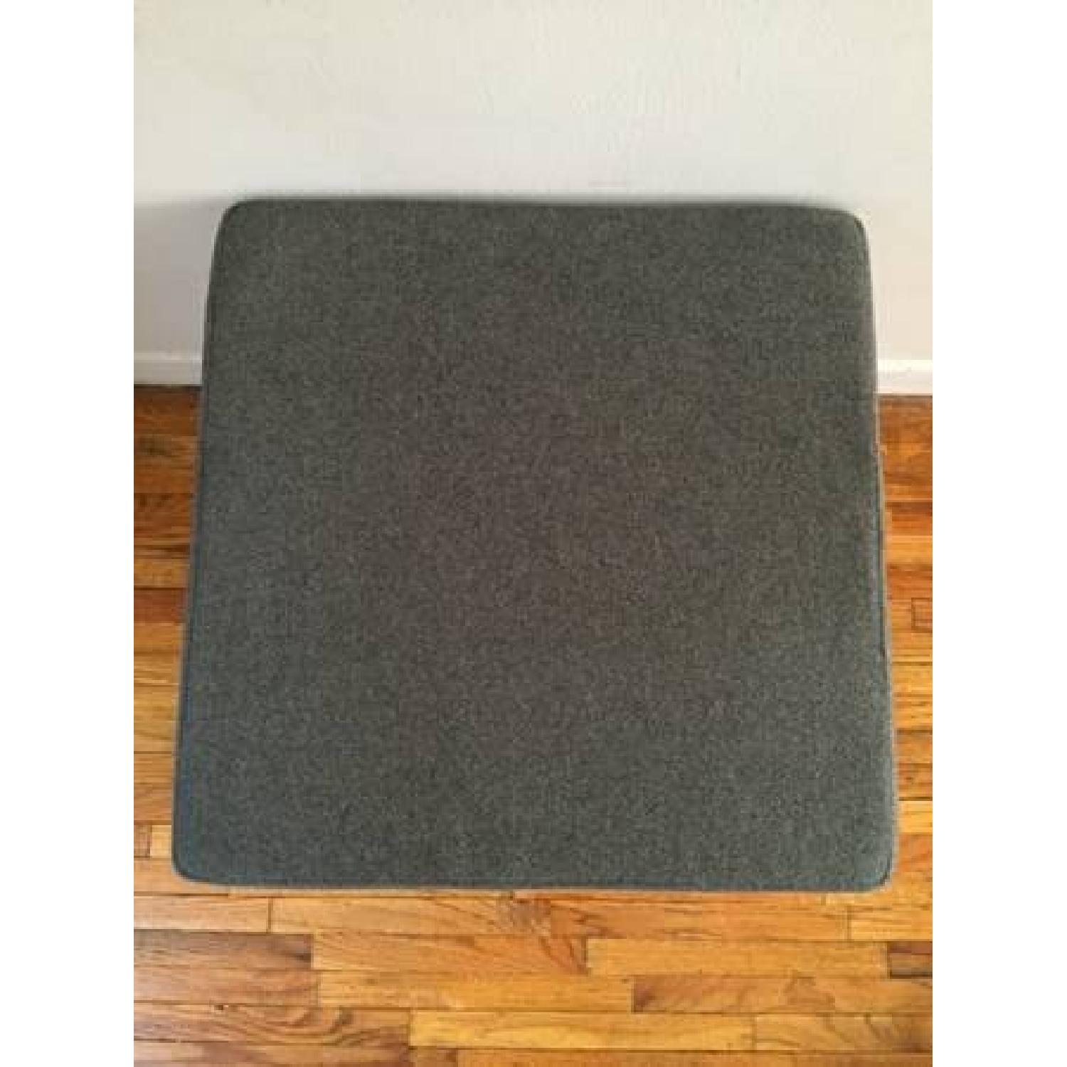 West Elm Grey Wool Storage Ottoman - image-3