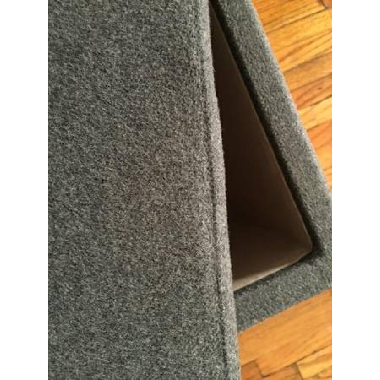 West Elm Grey Wool Storage Ottoman - image-4