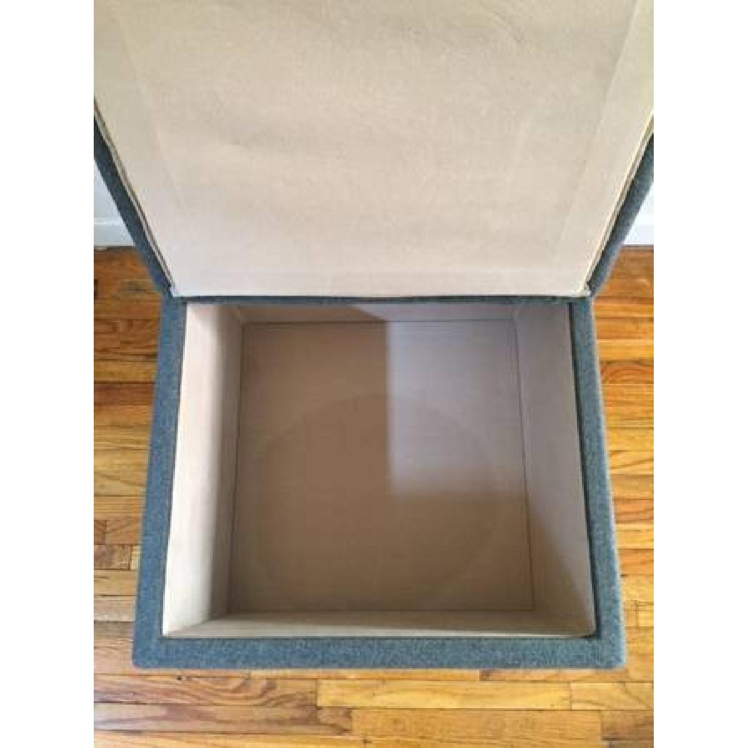 West Elm Grey Wool Storage Ottoman - image-6