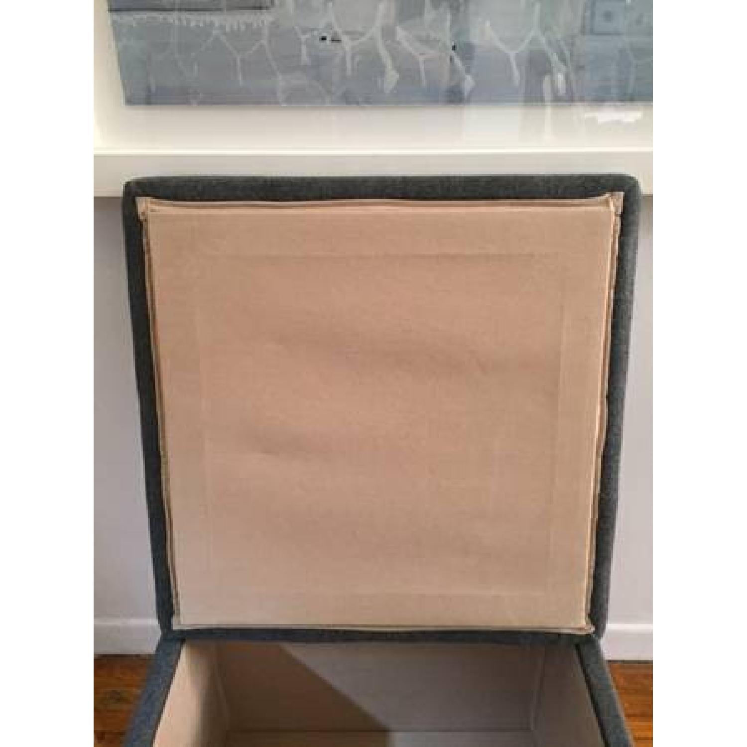 West Elm Grey Wool Storage Ottoman - image-7