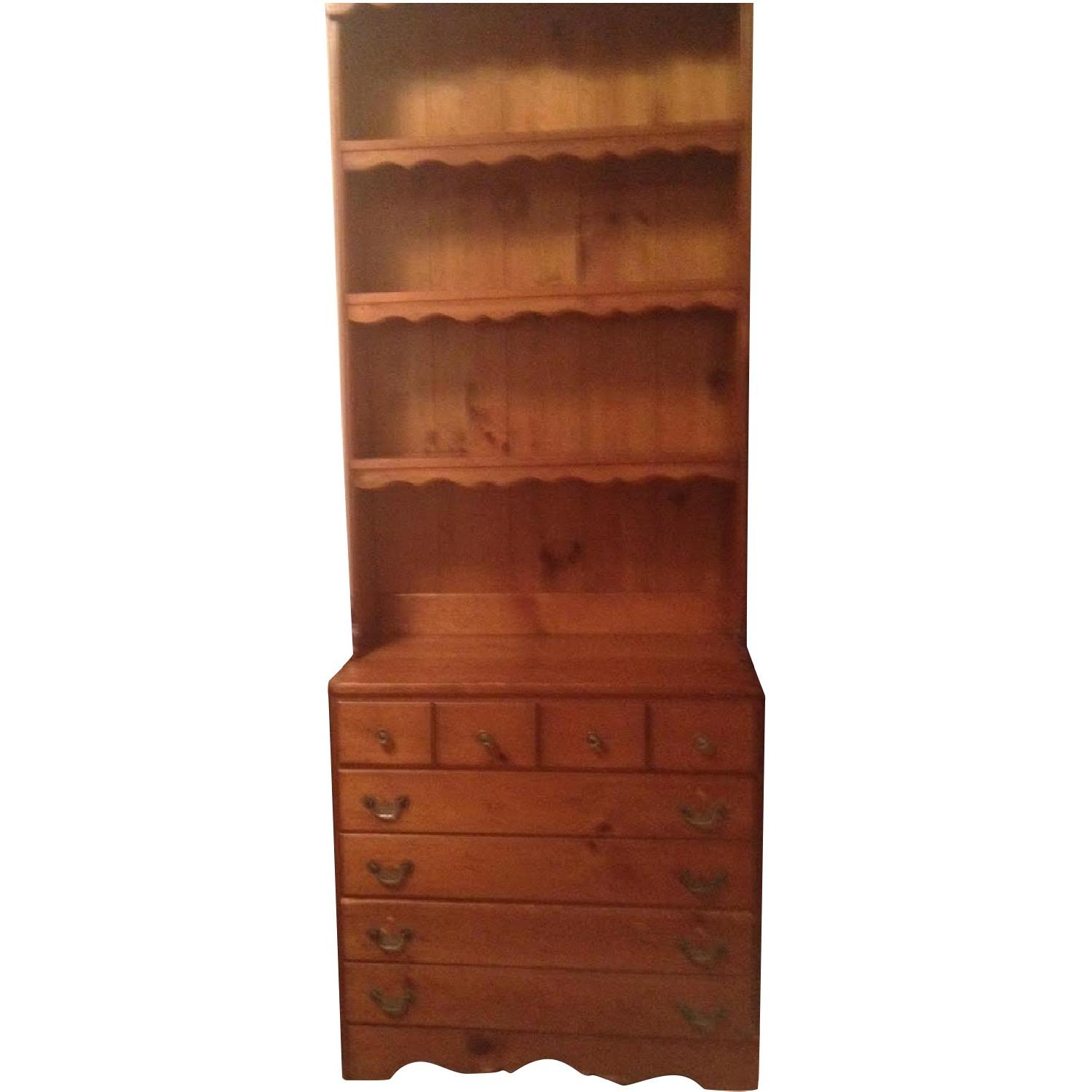 Dresser w/ Attached Bookshelves - image-0