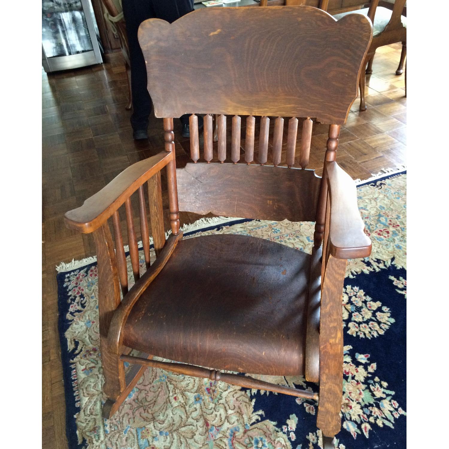 Vintage Wood Rocking Chair - image-1