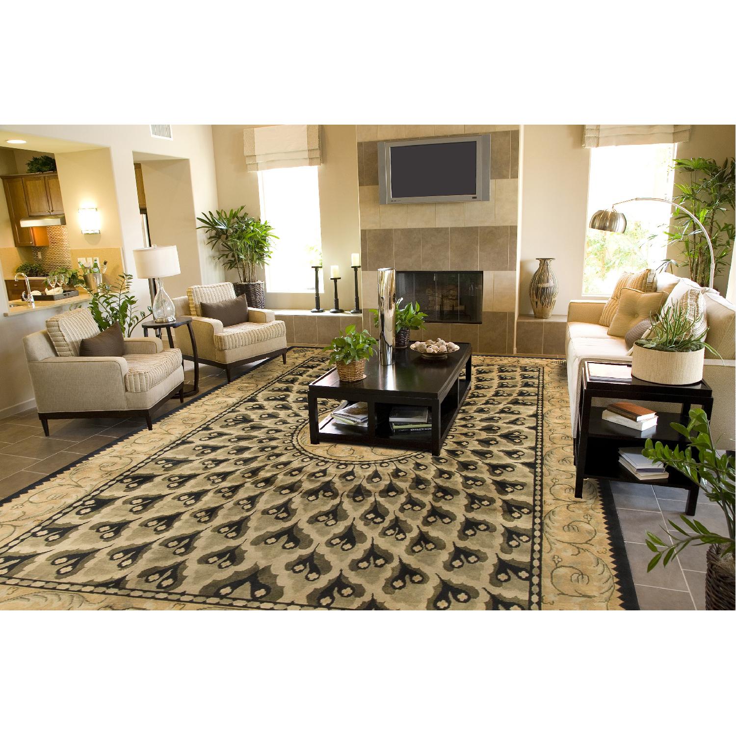 Modern Contemporary Hand Knotted Wool Rug - image-4