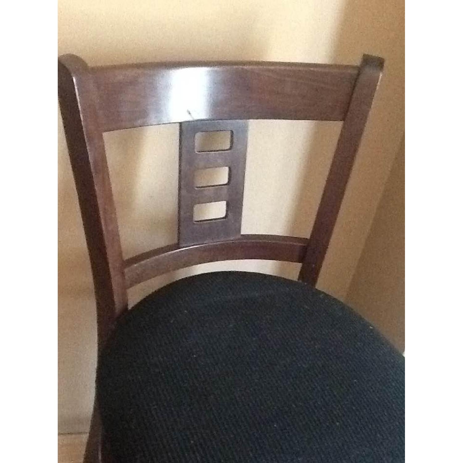 Solid Wood Cherry Finish Bar Stools/Counter Seats - Pair - image-2