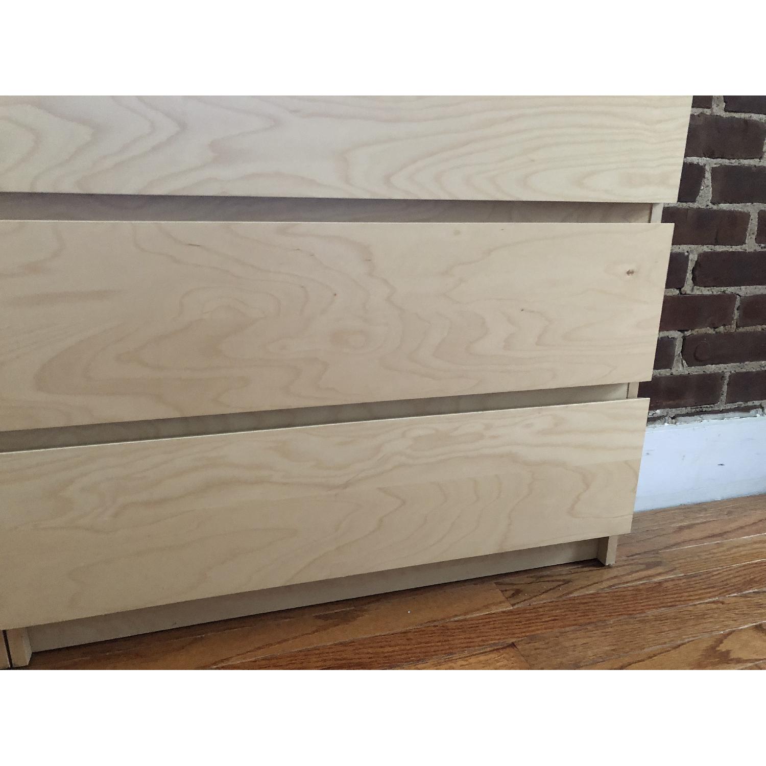 Ikea Malm White Stained Oak 3-Drawer Dresser - image-6