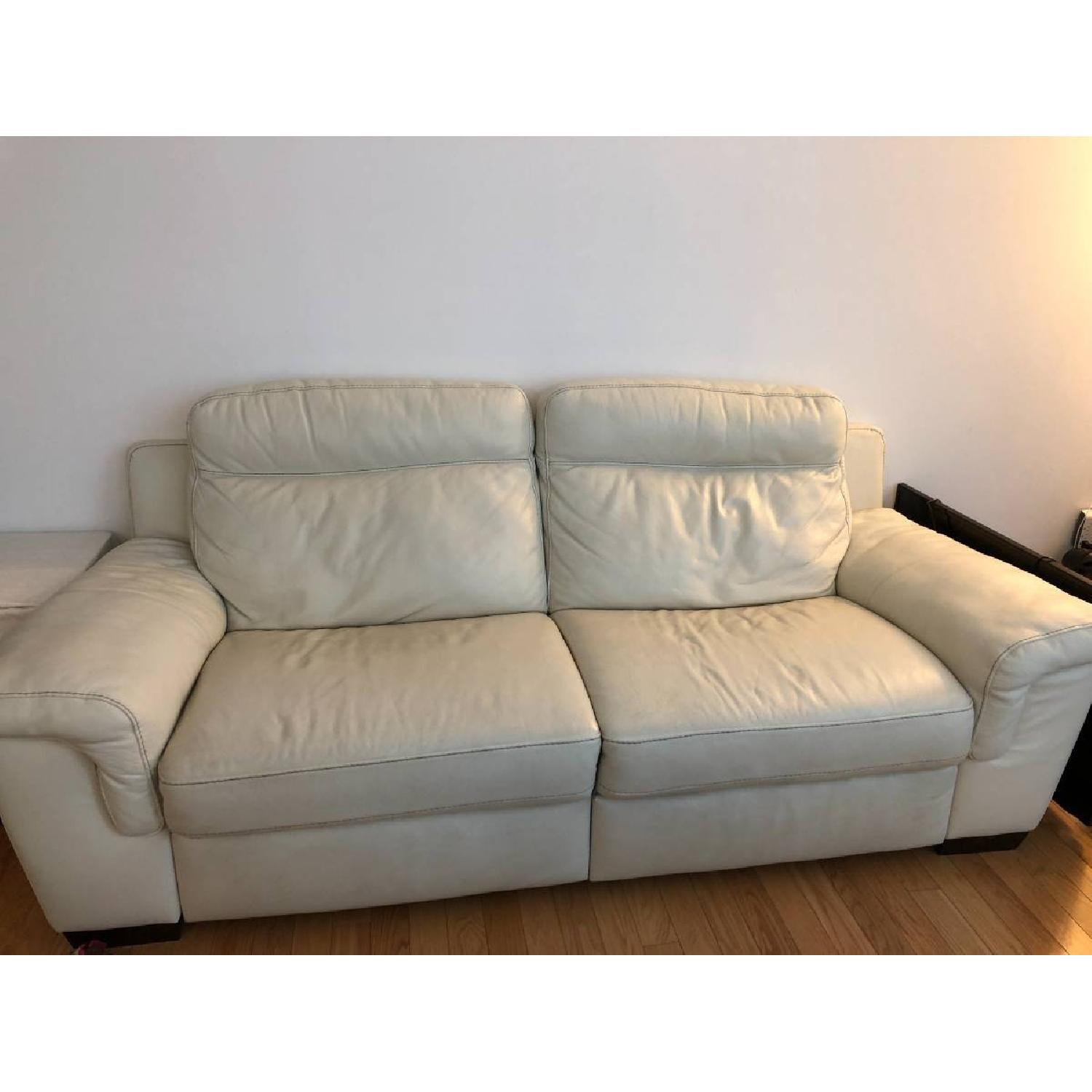 Macy's Leather Recliner Sofa - image-2