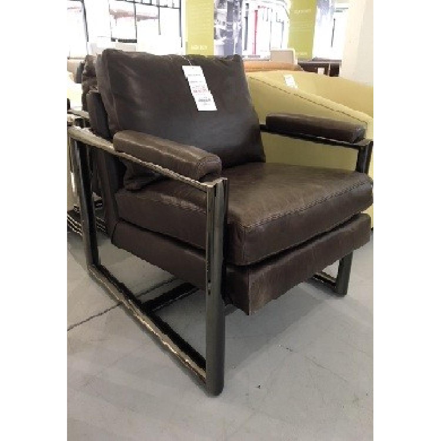 Mitchell Gold + Bob Williams Presley Leather Chair in Black - image-3