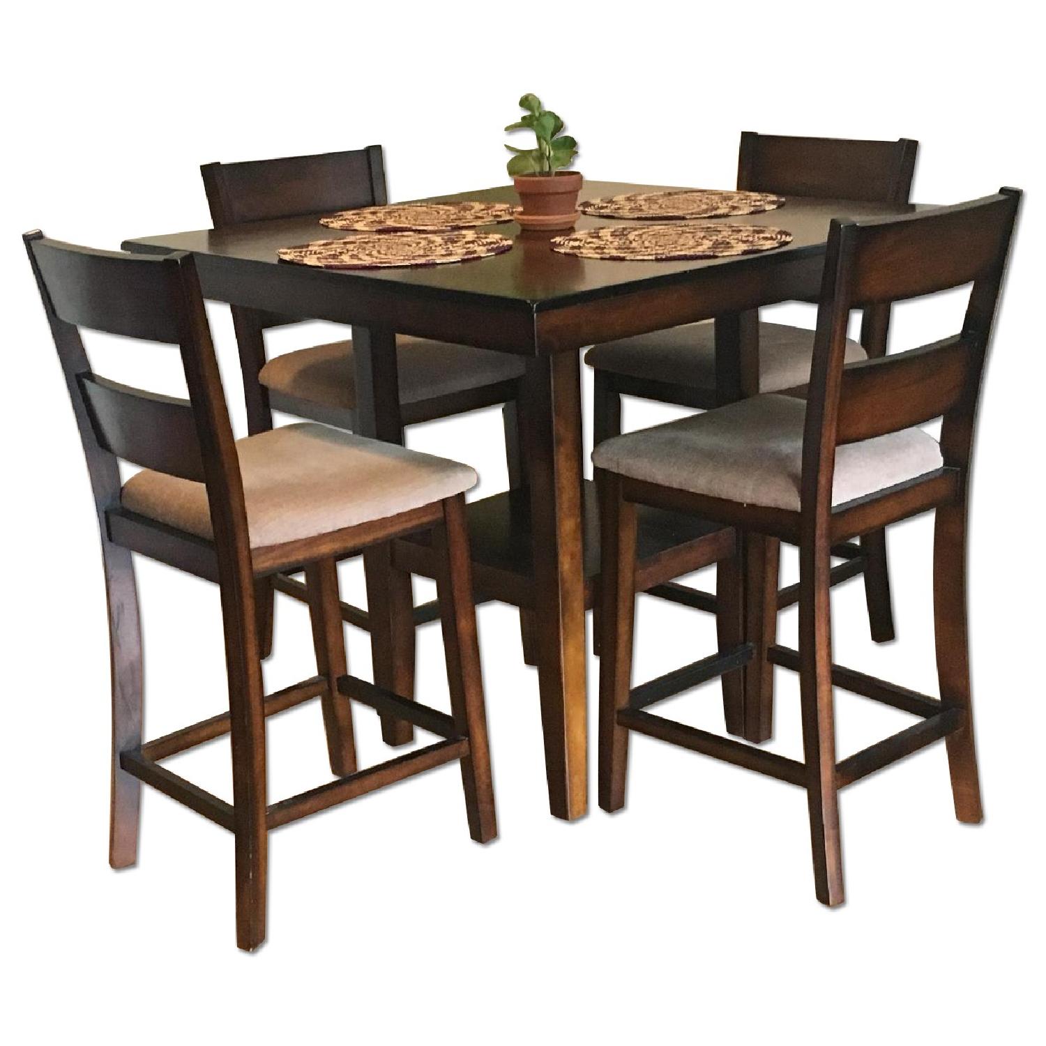 Macy's Square Dining Table w/ 4 Stools AptDeco