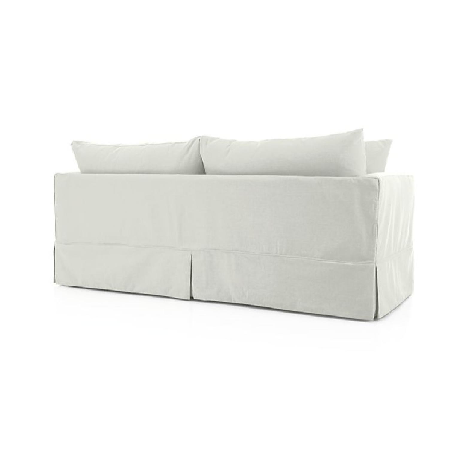 Crate & Barrel Willow White Slipcovered Sofa - image-3