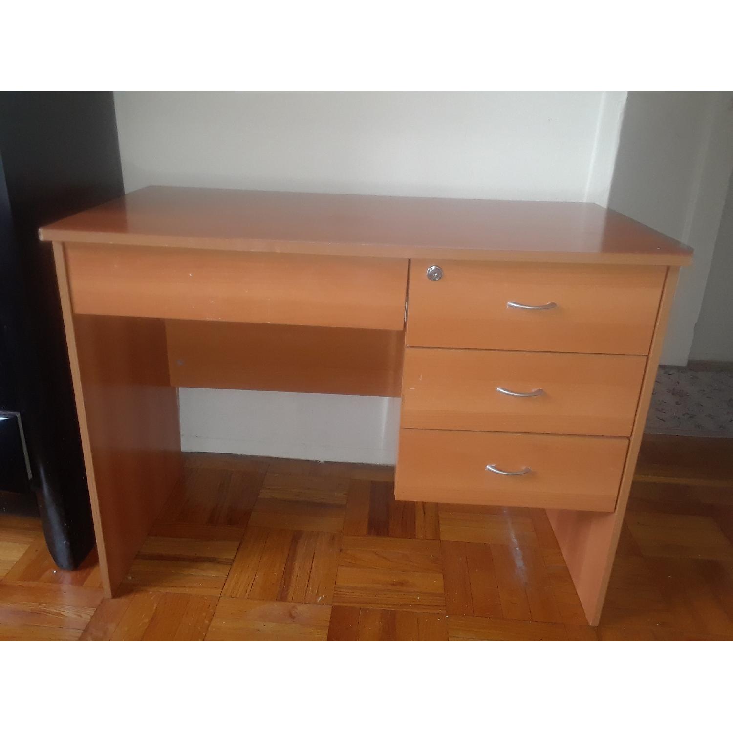 Wooden Student Desk w/ 3 Drawers & Additional Storage - image-1