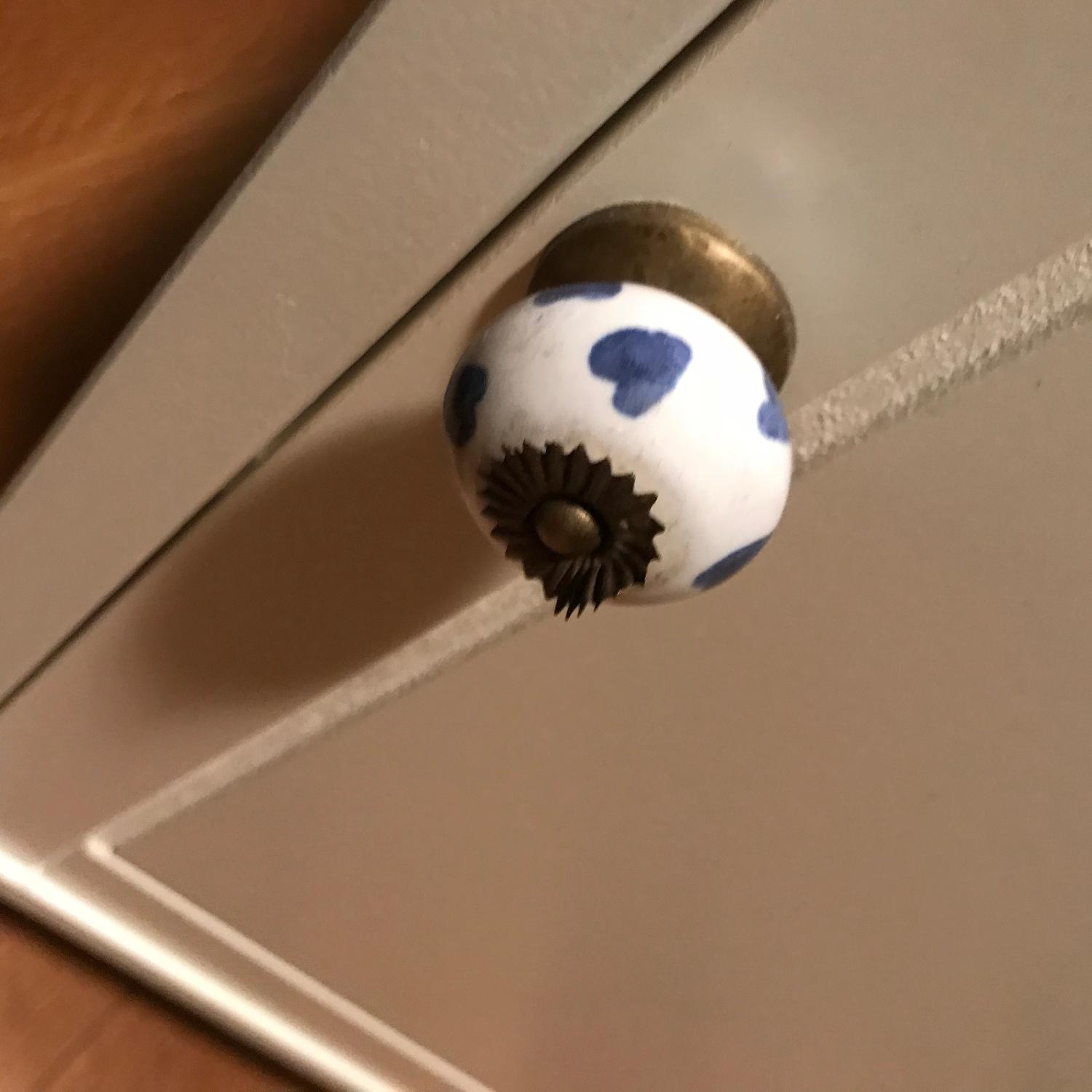 Ikea Hemnes 1 Door Nightstand w/ Vintage Handle - image-3