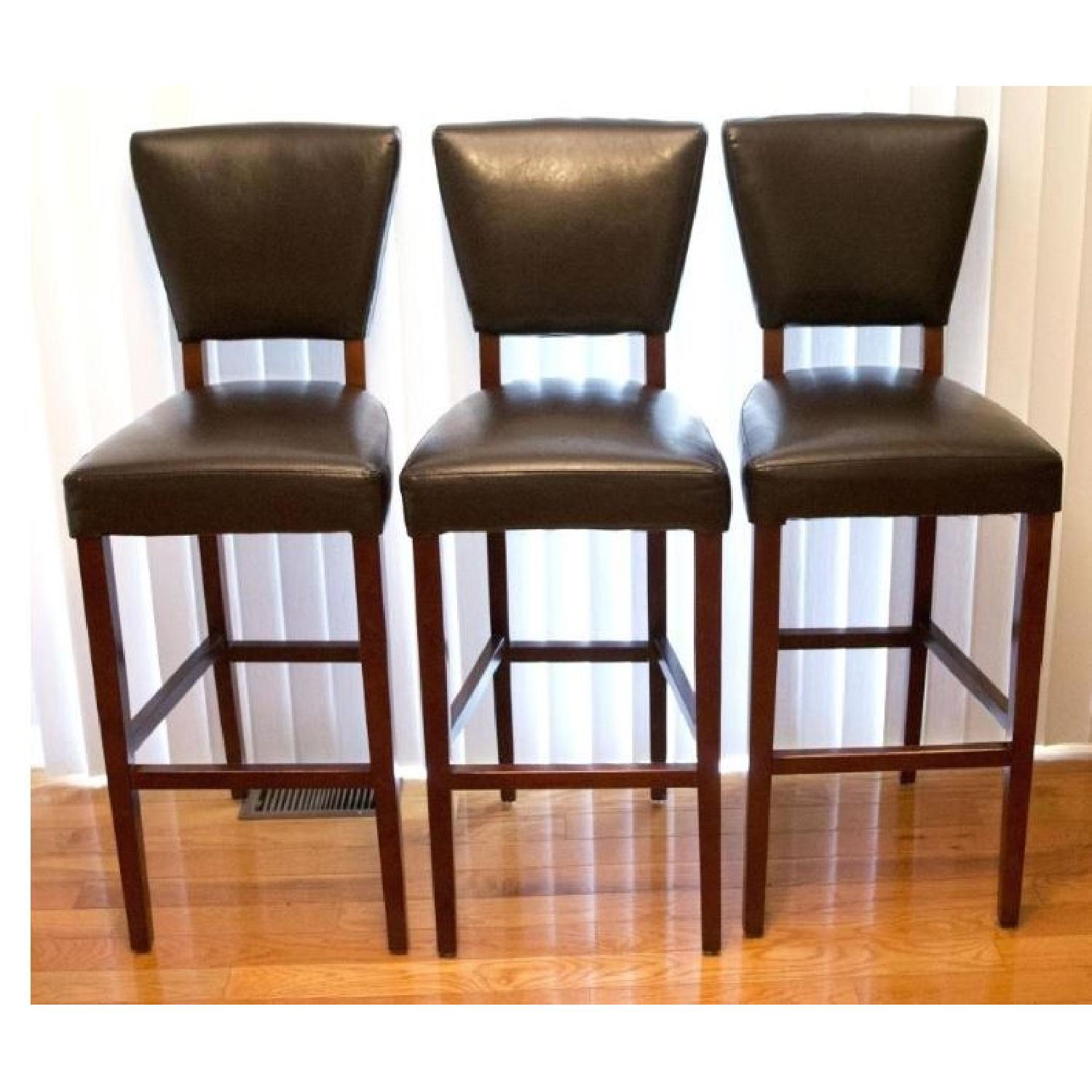 Pier 1 Faux Leather Bar Stool - image-1