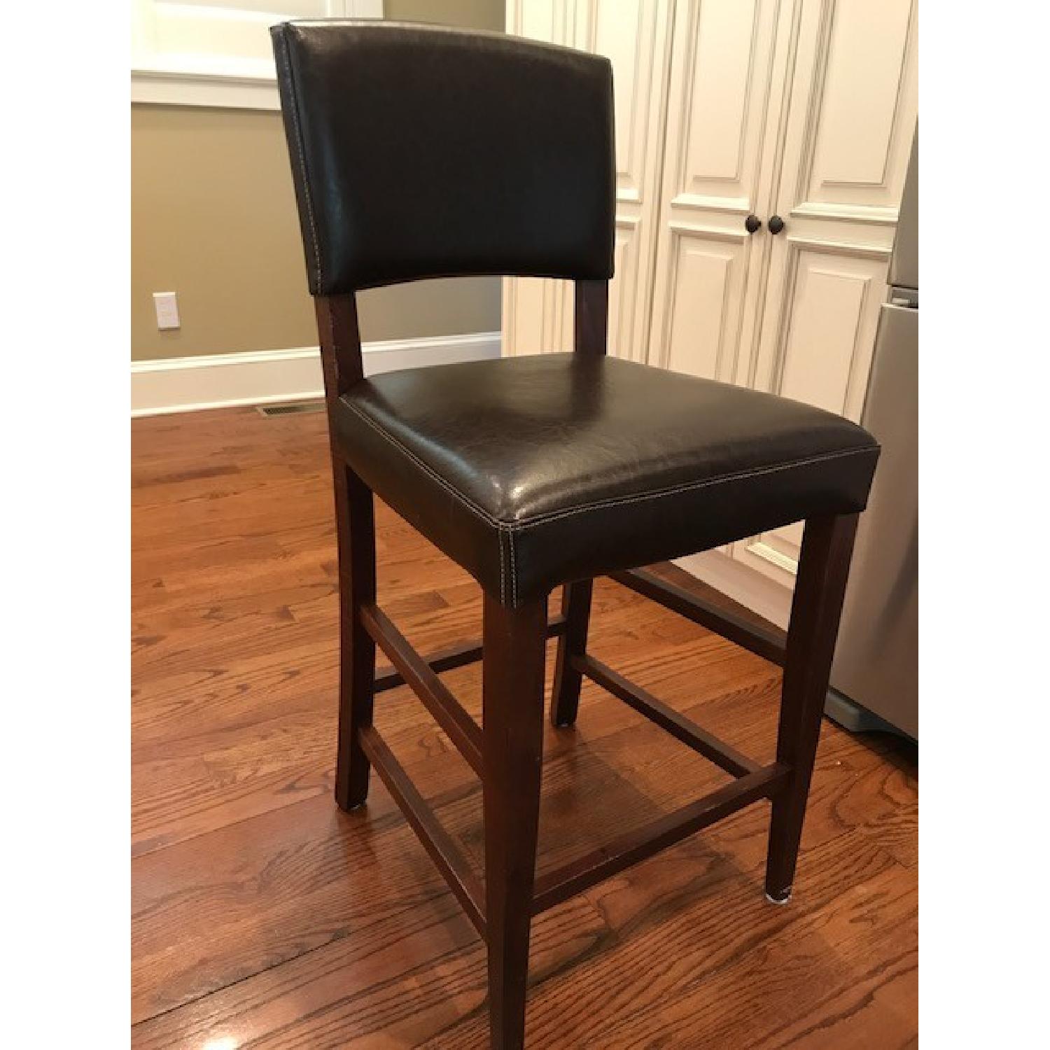 Pier 1 Faux Leather Bar Stool - image-2