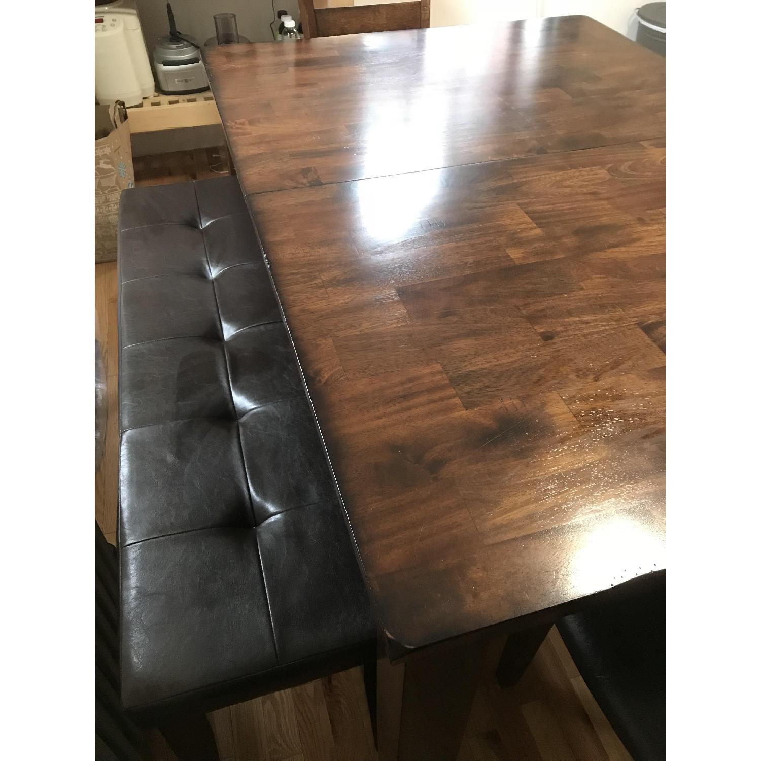 Raymour & Flanigan Kona Dining Table w/ 4 Chairs + 1 Bench - image-4