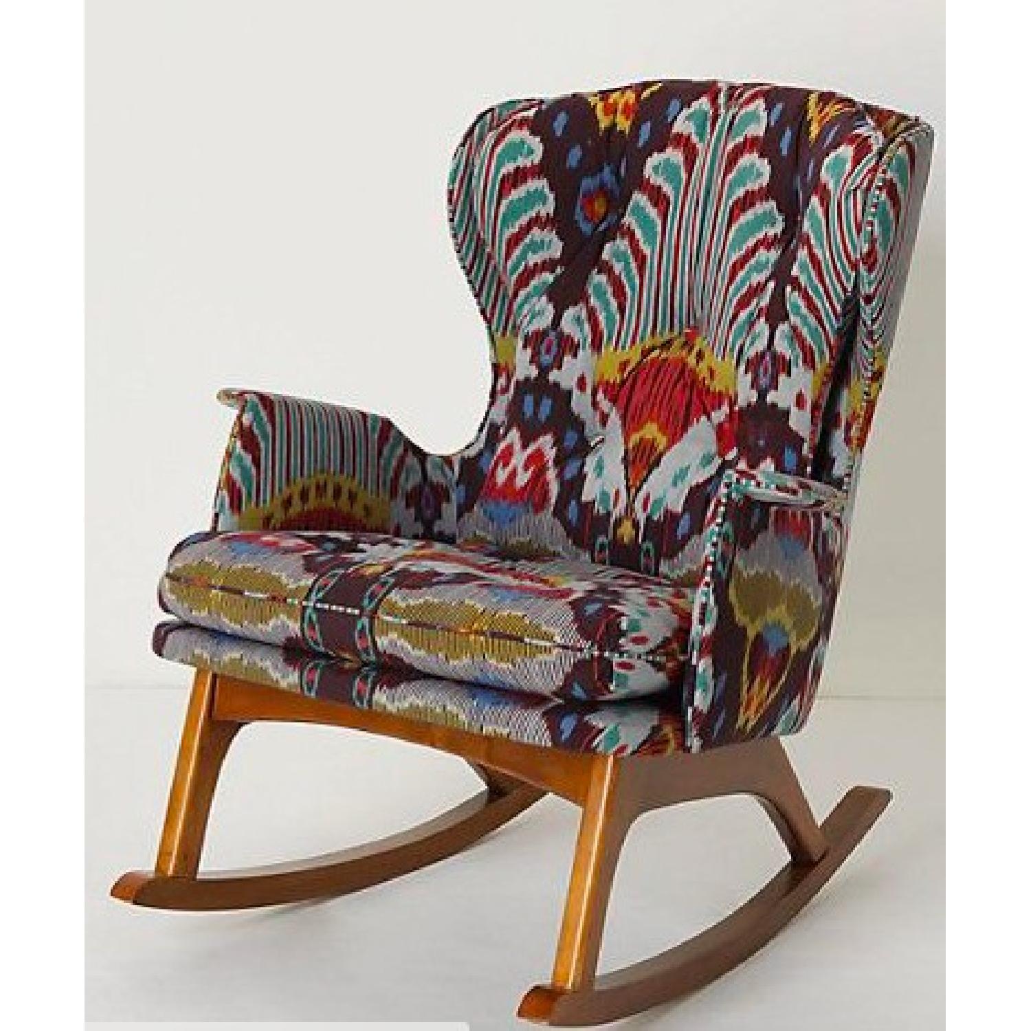 Anthropologie Finn Ikat Pattern Rocking Chair - image-2