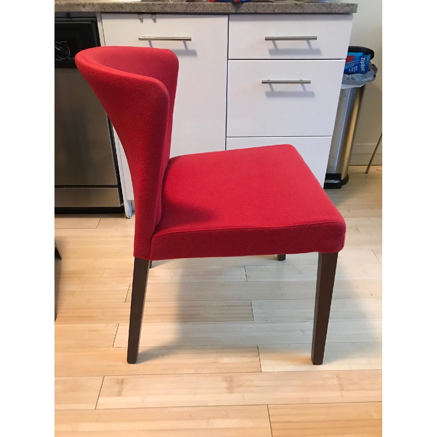 Crate & Barrel Curran Red Dining Chair - image-1