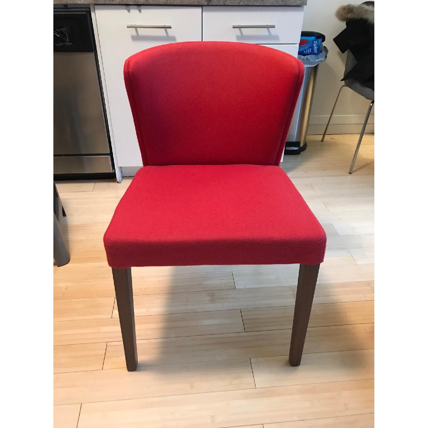 Crate & Barrel Curran Red Dining Chair - image-2