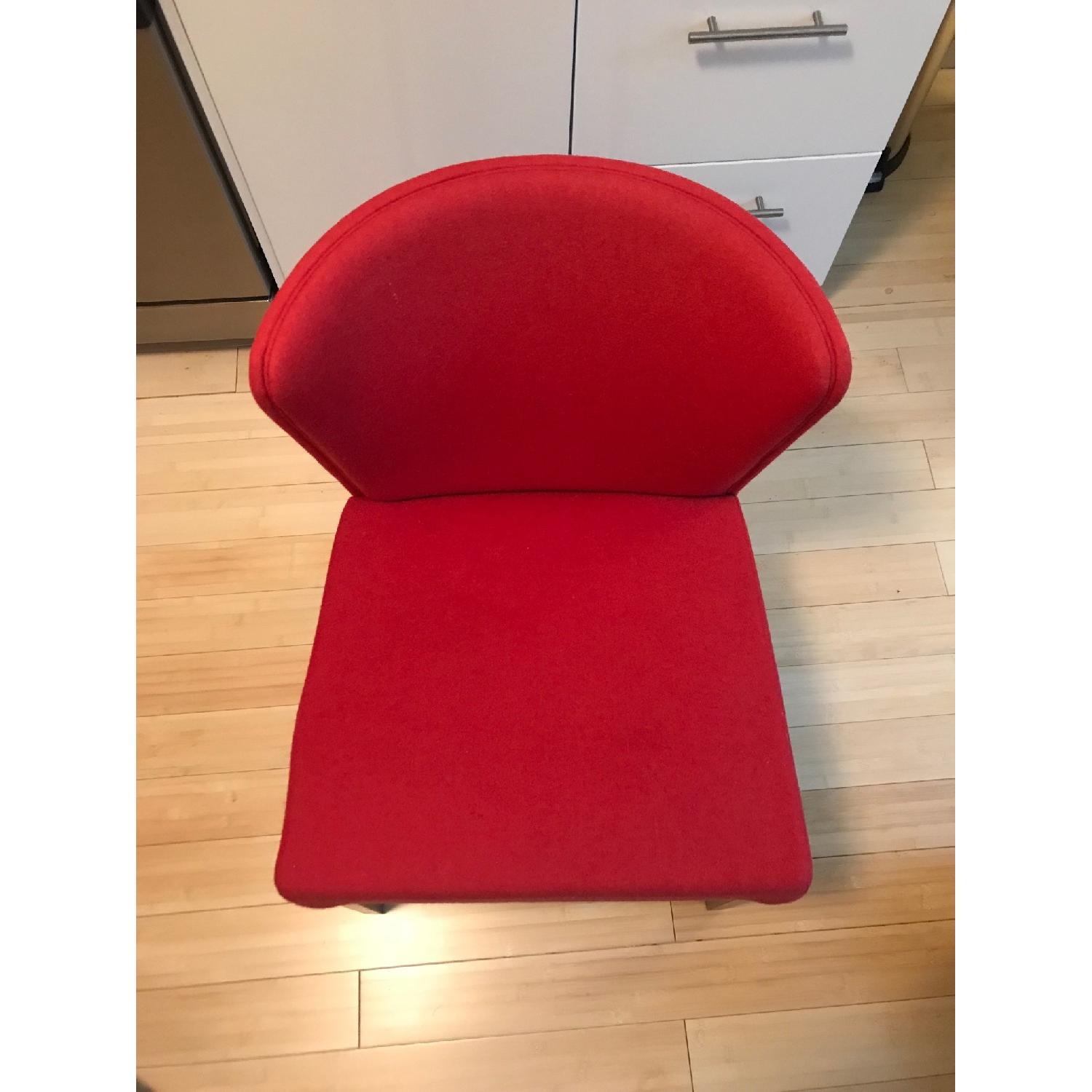 Crate & Barrel Curran Red Dining Chair - image-3