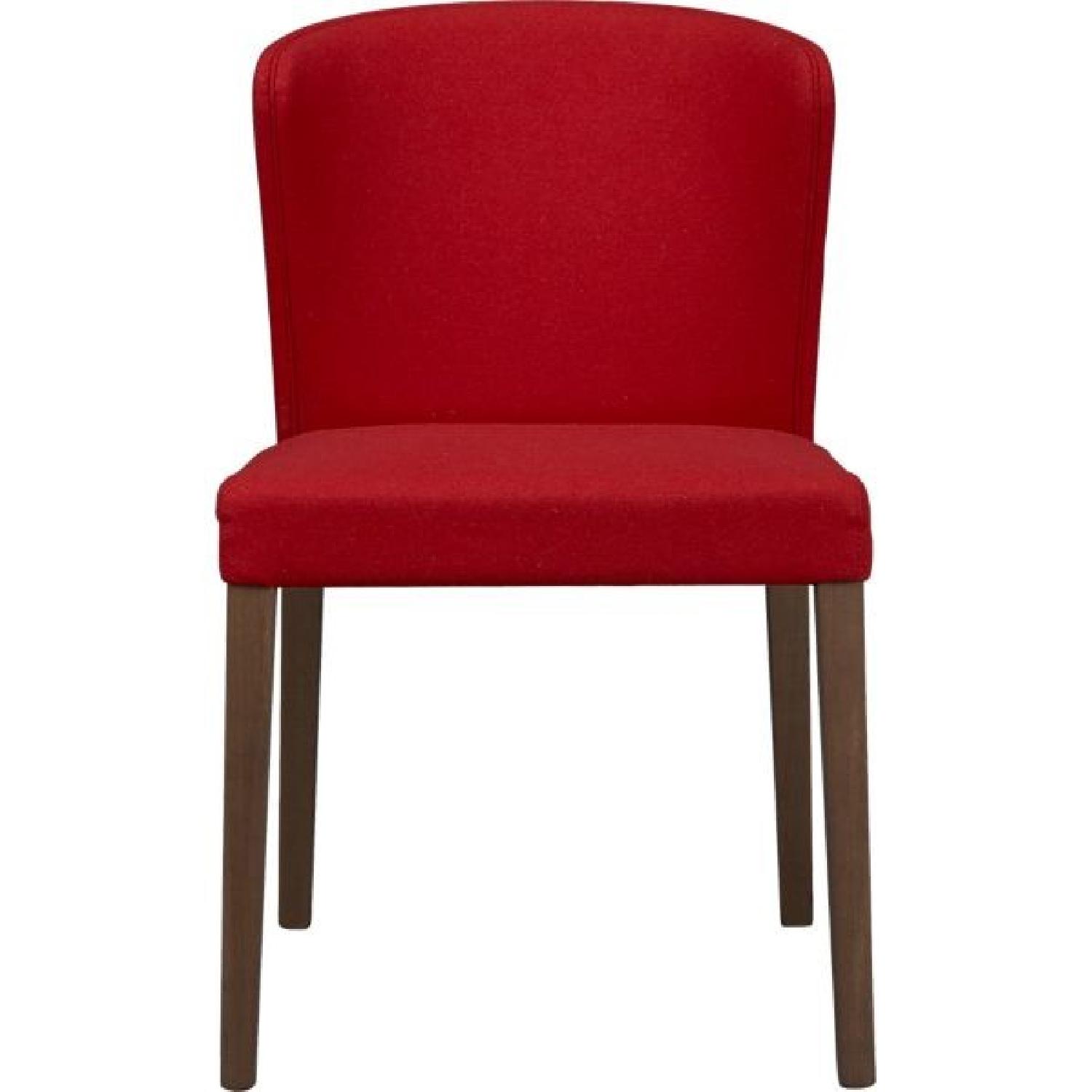 Crate & Barrel Curran Red Dining Chair - image-4