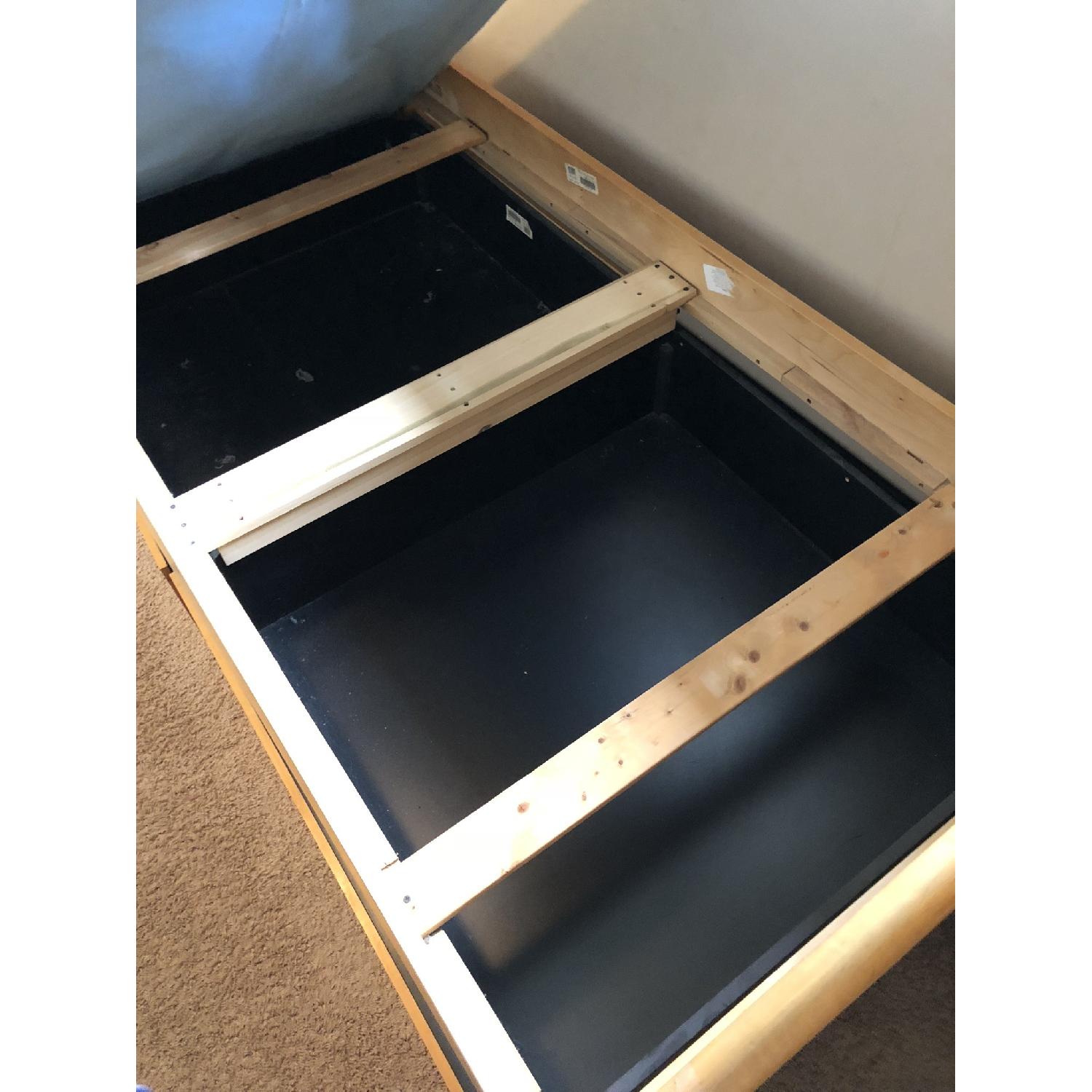 Stanley Natural Wood Twin Bed w/ 2 Storage Drawers - image-1