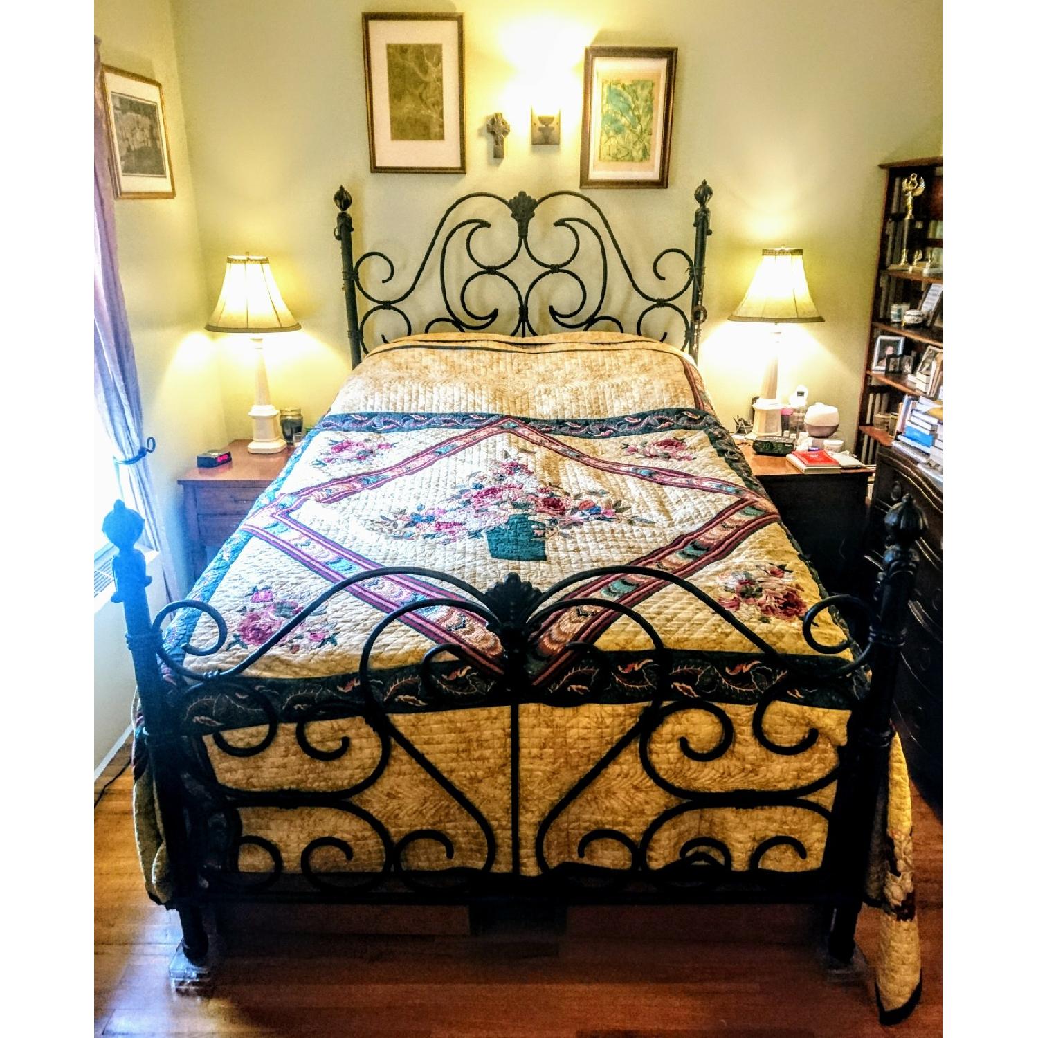 Wesley Allen Aberdeen Iron Bed Frame w/ Headboard - image-1