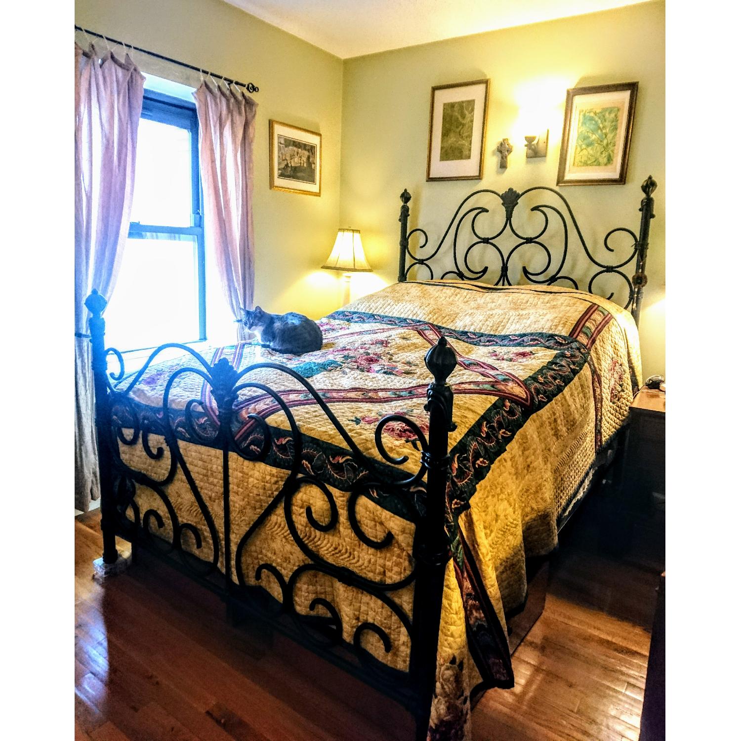 Wesley Allen Aberdeen Iron Bed Frame w/ Headboard - image-2